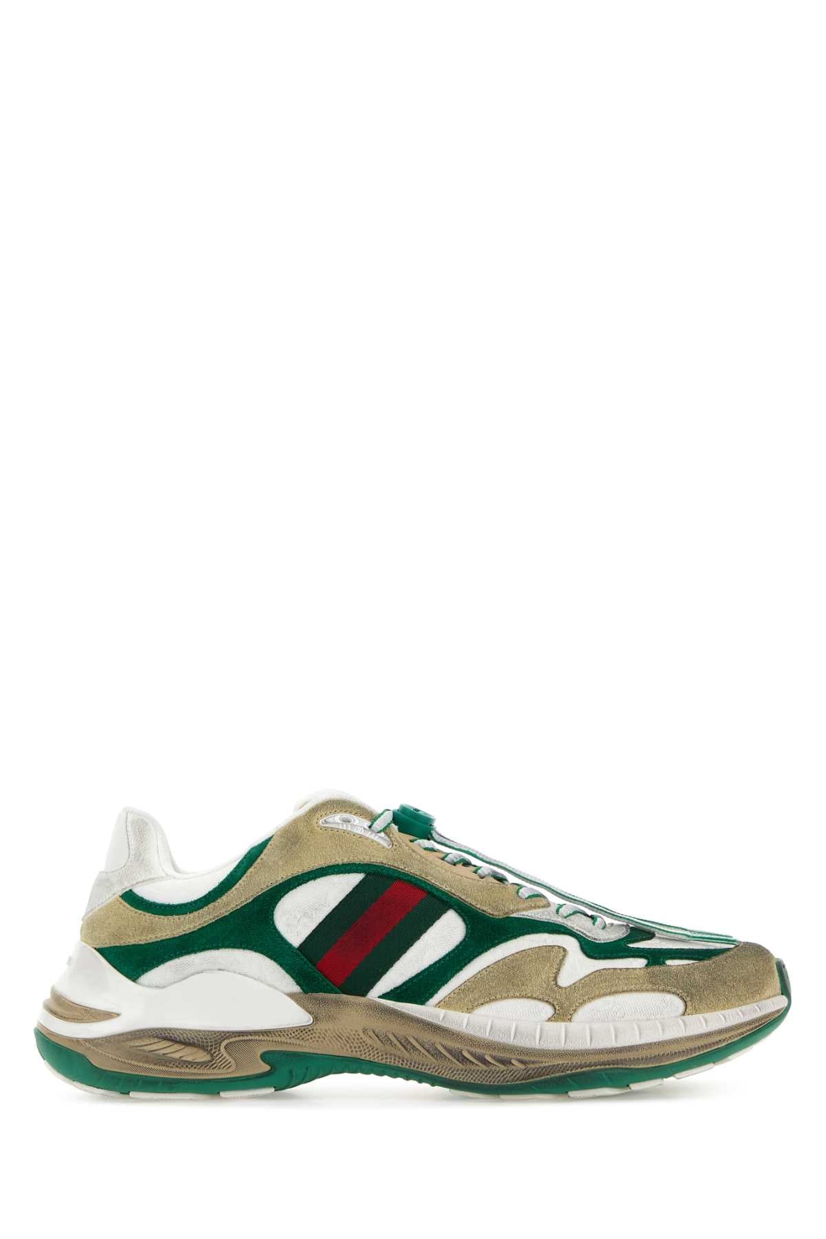 Gucci Men Multicolor Gg Fabric And Suede Sneakers GUCCI