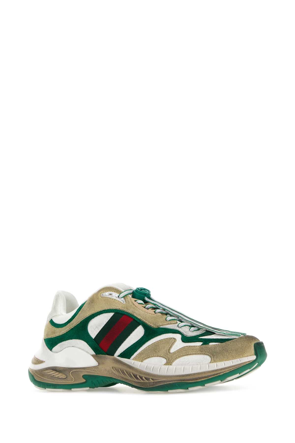 Gucci Men Multicolor Gg Fabric And Suede Sneakers GUCCI