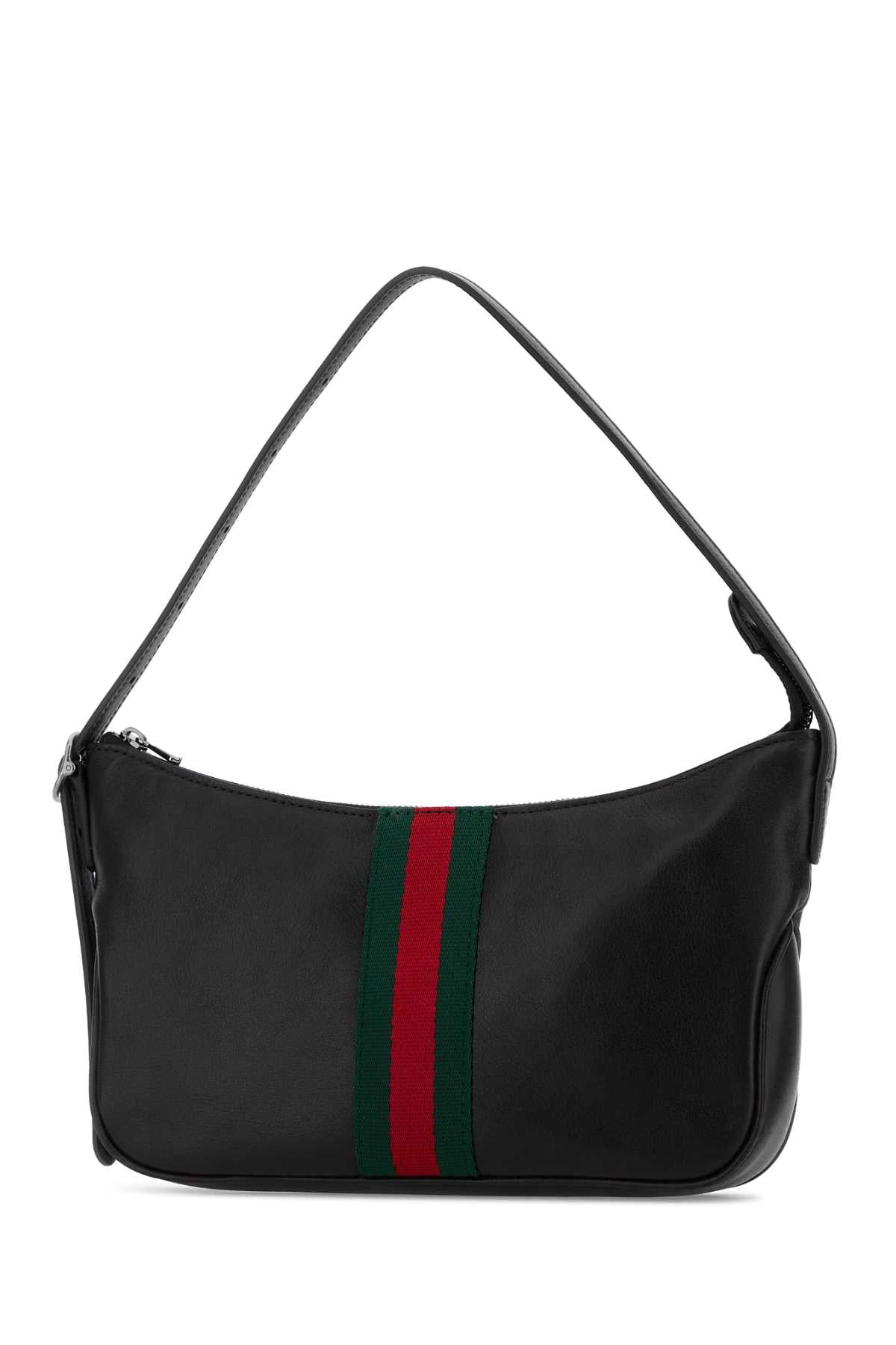 Gucci Men Black Leather Small Lunetta Crossbody Bag GUCCI