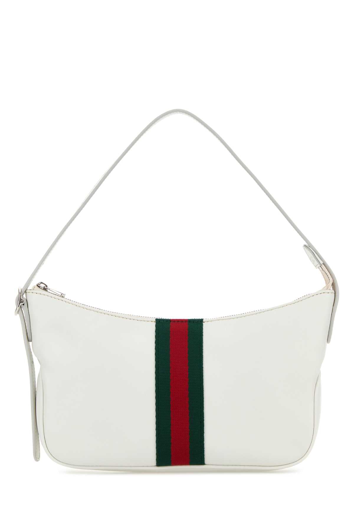 Gucci Men White Leather Small Lunetta Crossbody Bag GUCCI