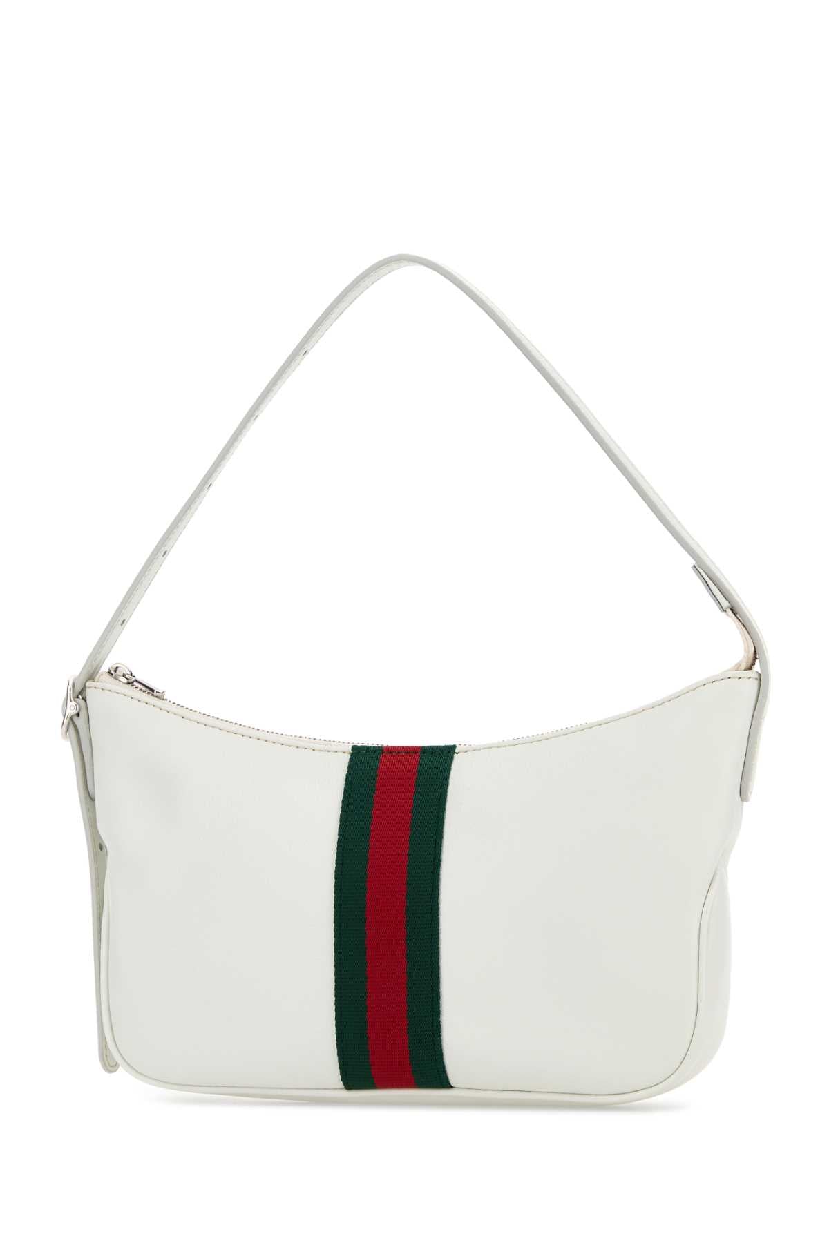 Gucci Men White Leather Small Lunetta Crossbody Bag GUCCI