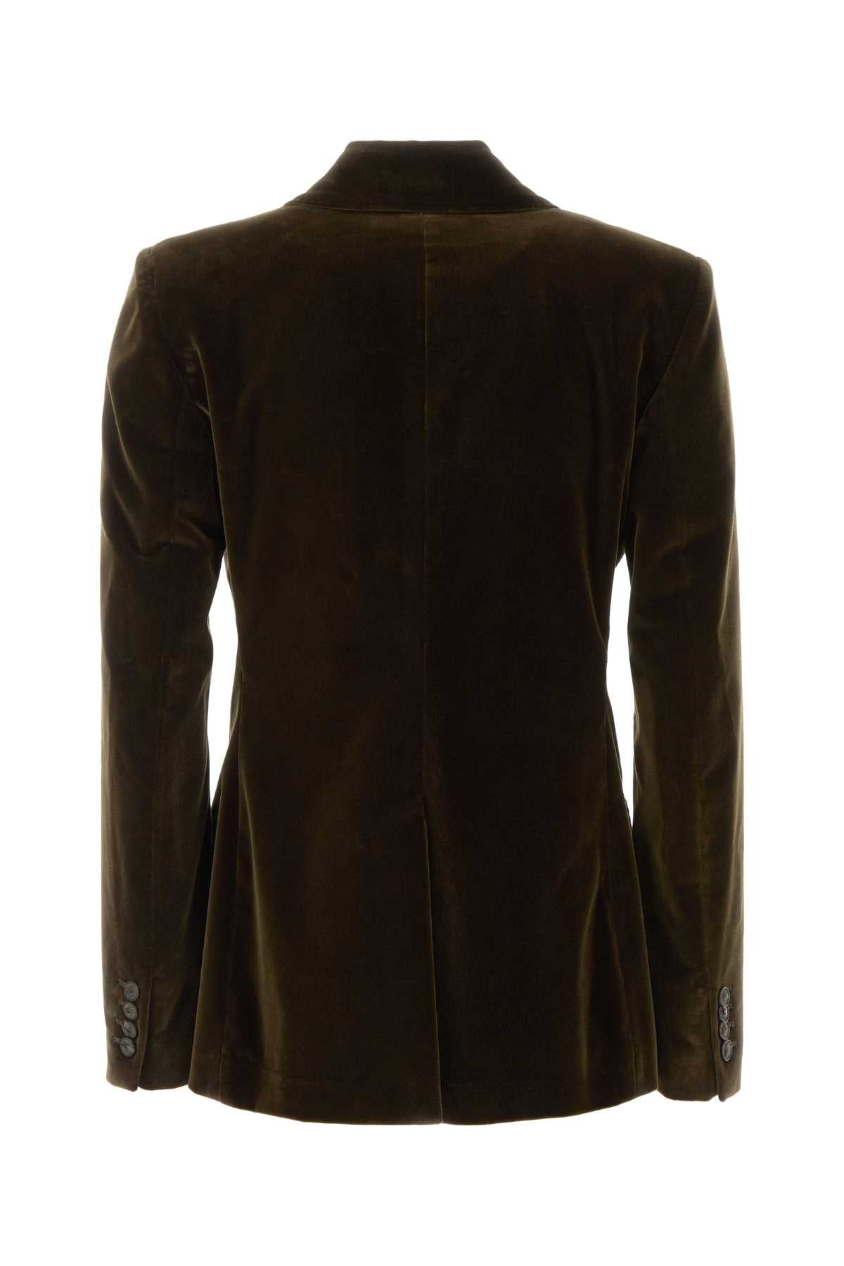 Etro Women Mud Stretch Velvet Blazer ETRO