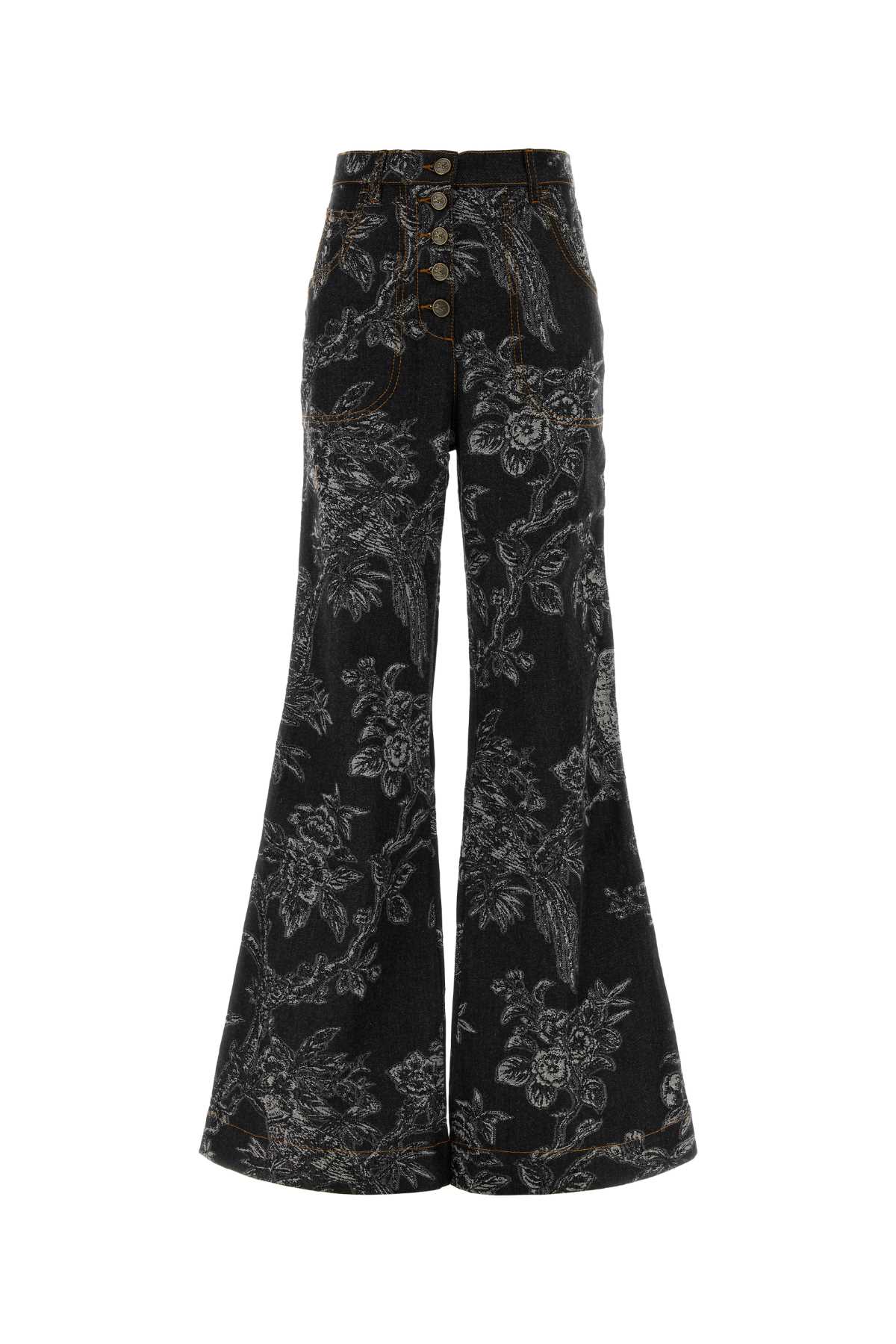 Etro Women Embroidered Stretch Denim Jeans ETRO