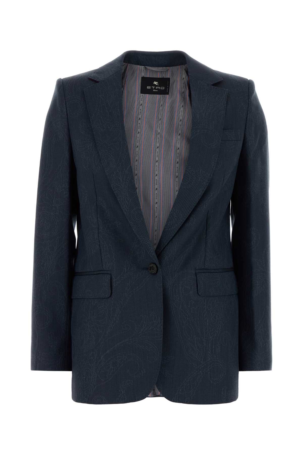 Etro Women Blue Wool Blazer ETRO