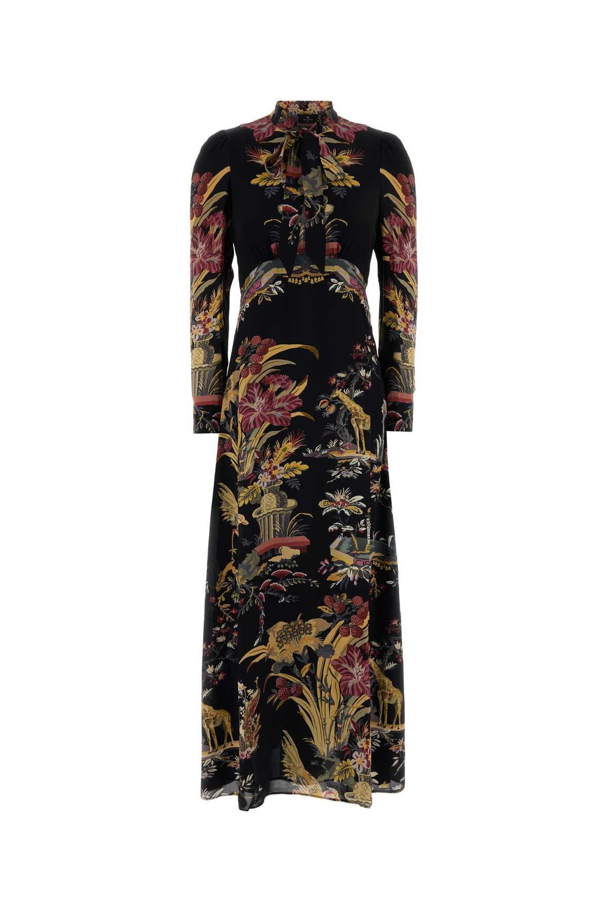 Etro Women Printed Crepe Long Dress ETRO