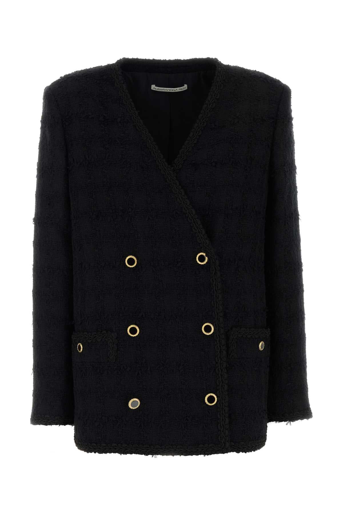 Alessandra Rich Women Black Boucle Blazer ALESSANDRA RICH
