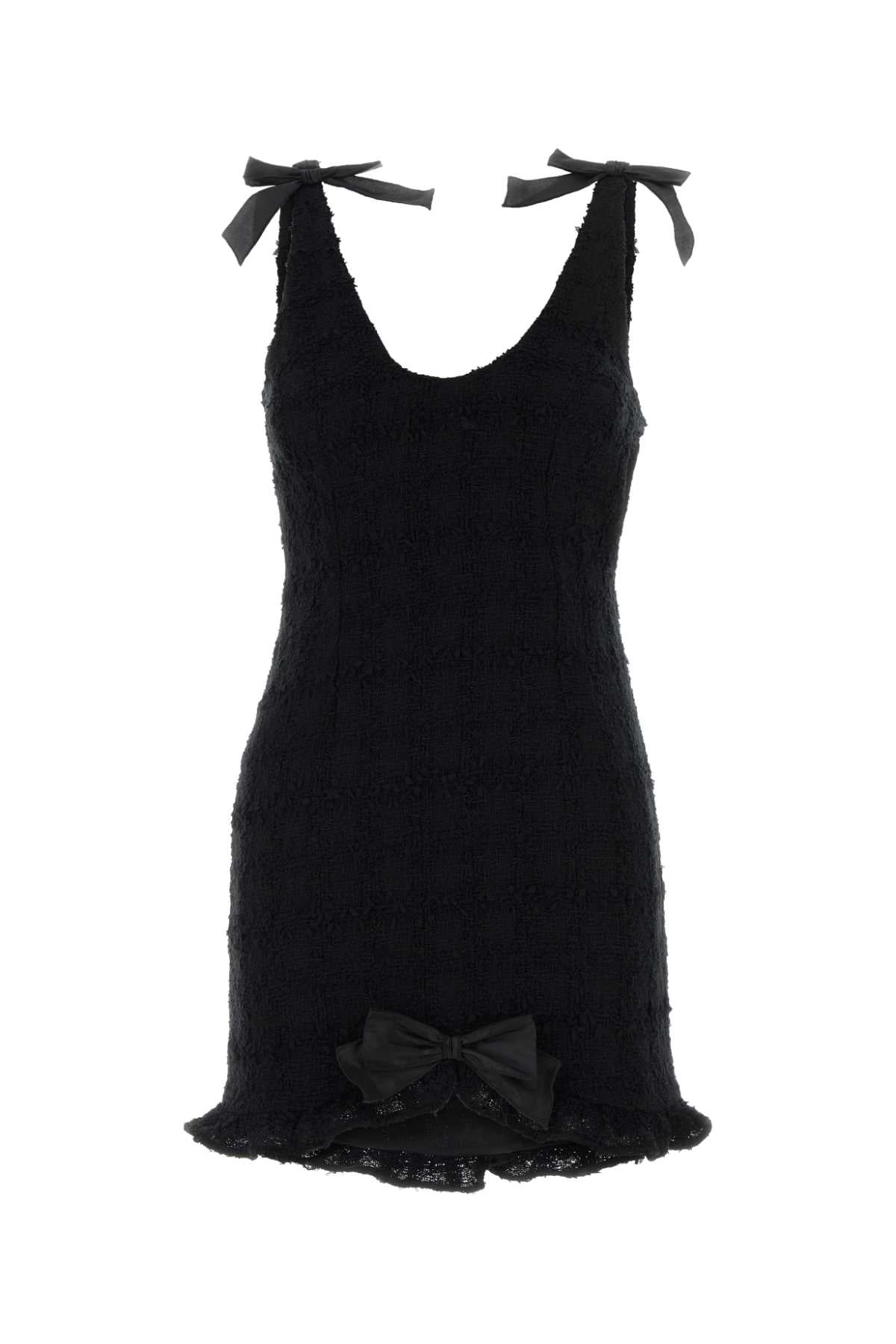 Alessandra Rich Women Black Boucle Mini Dress ALESSANDRA RICH
