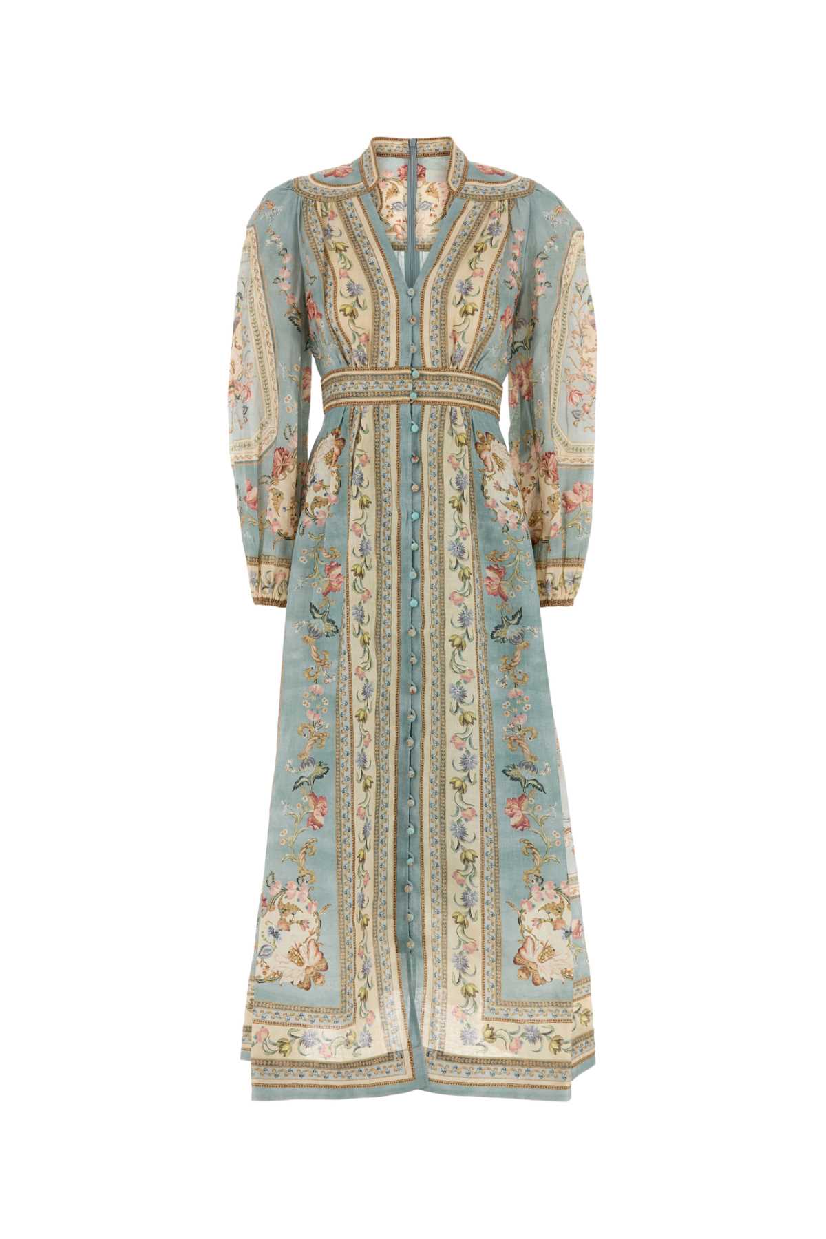 Zimmermann Women Printed Linen Roselight Dress ZIMMERMANN