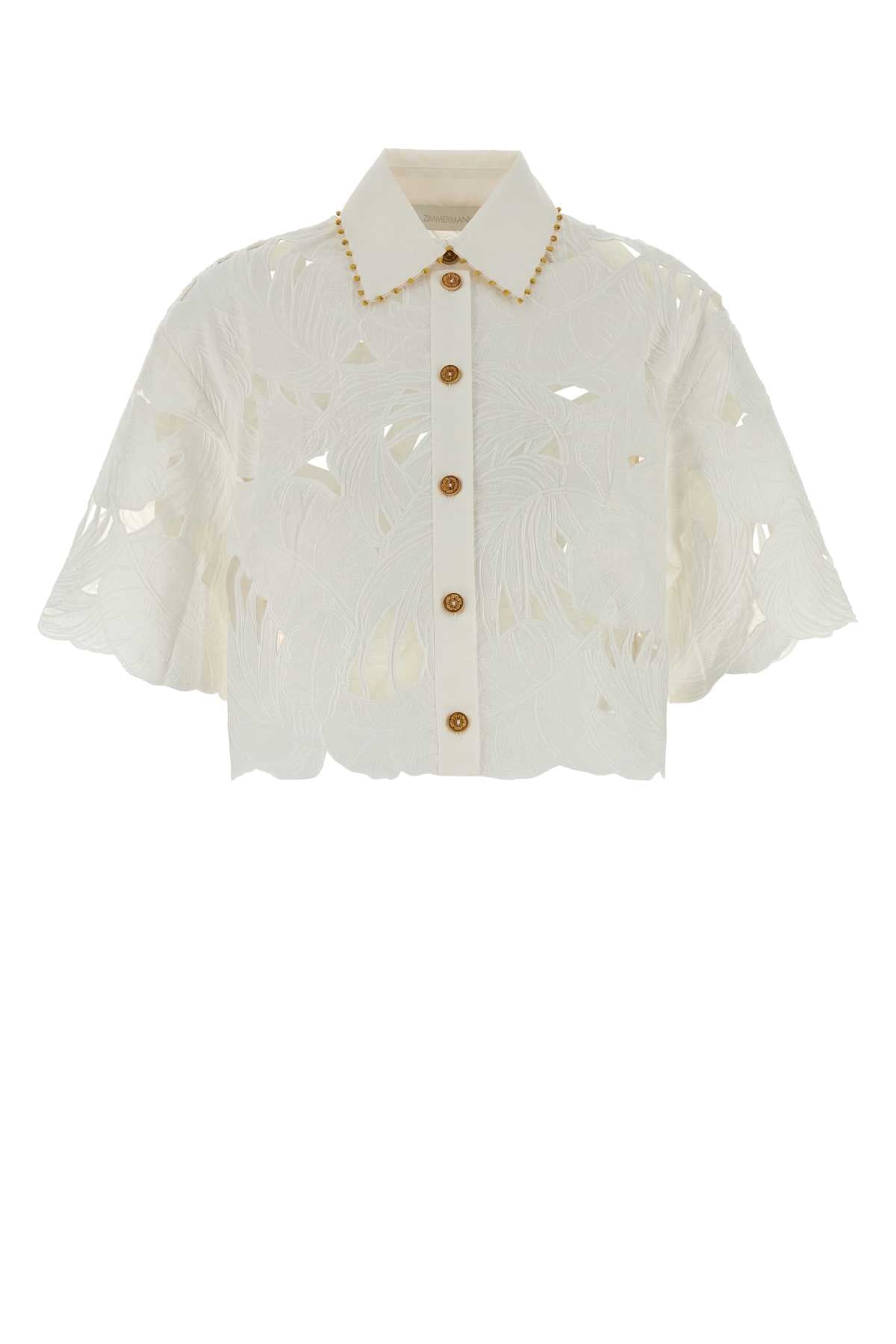 Zimmermann Women Embroidered Cotton Mahon Shirt ZIMMERMANN
