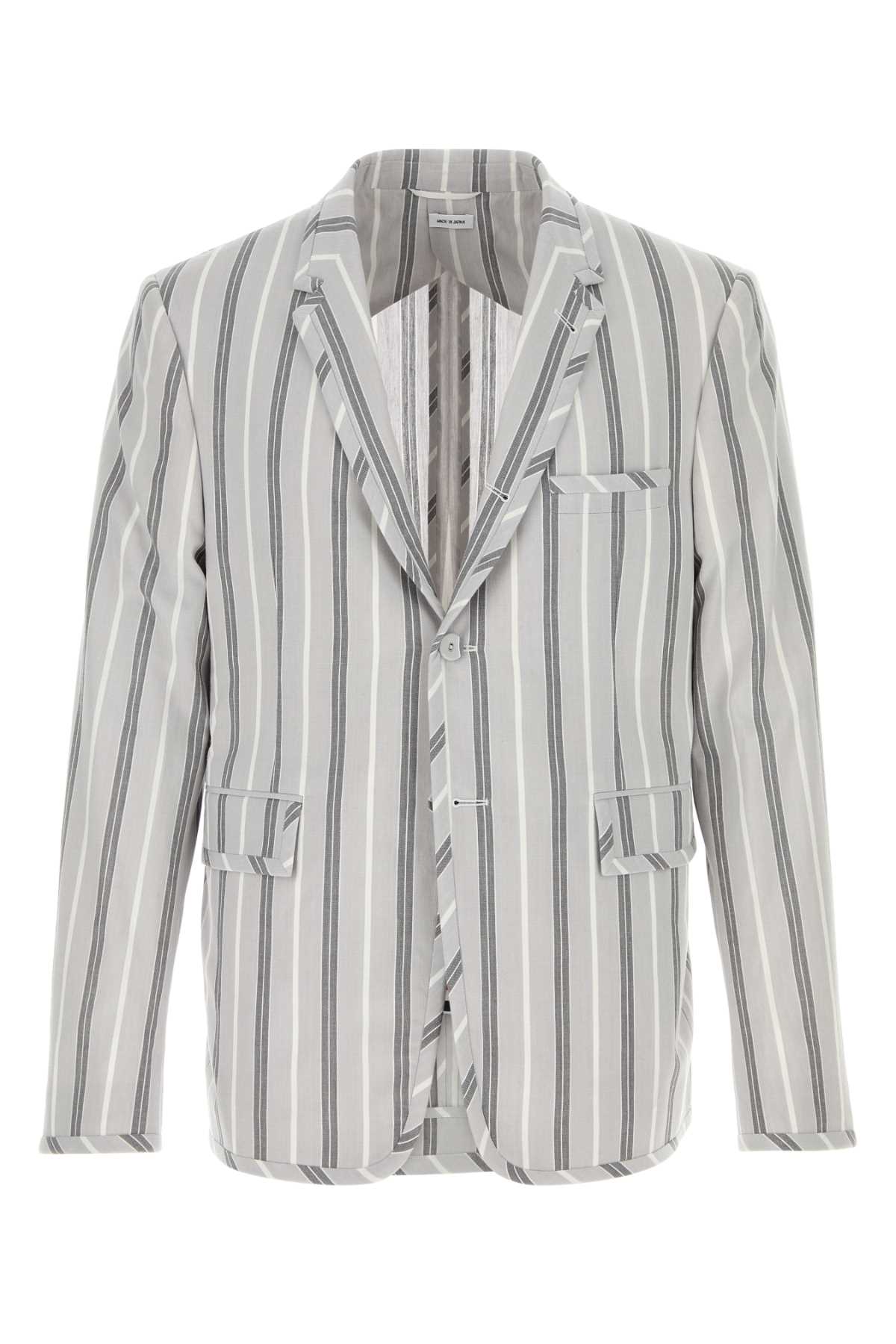 Thom Browne Men Embroidered Cotton Blazer THOM BROWNE