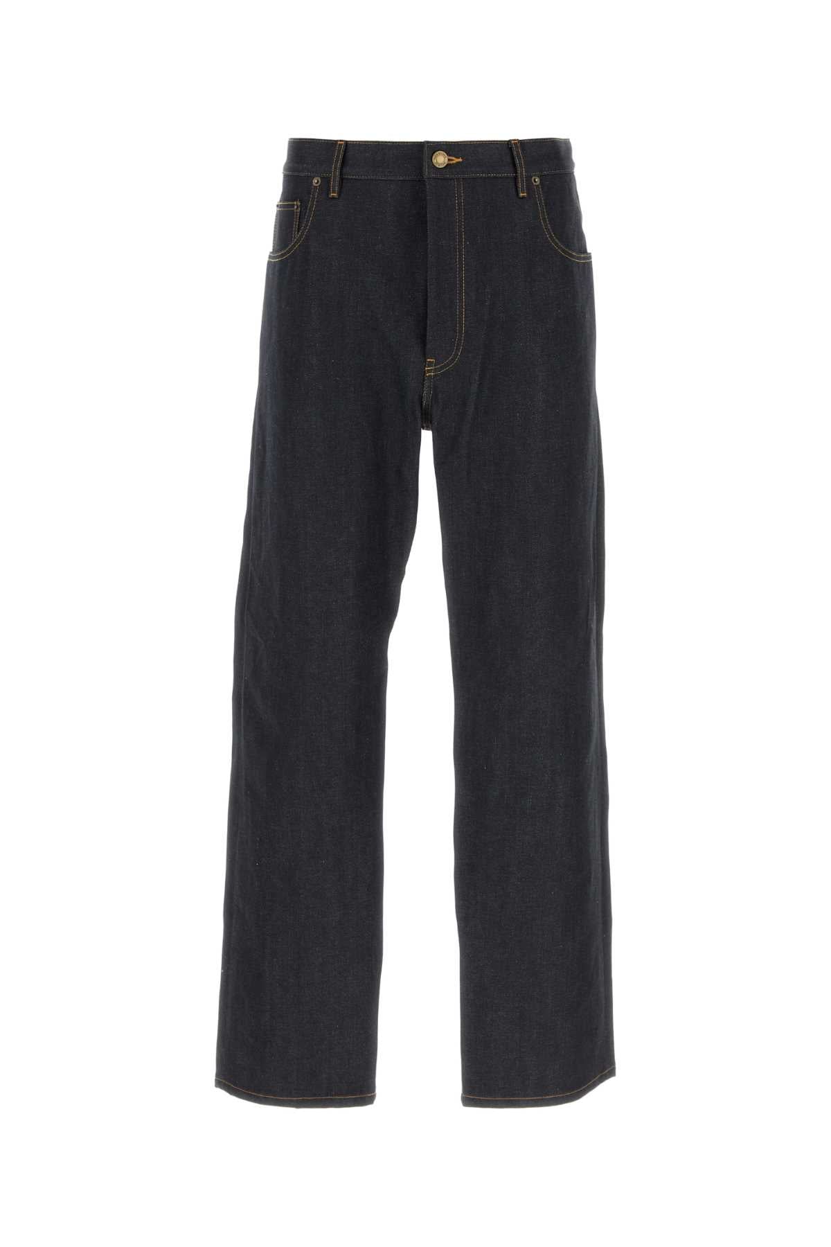 Thom Browne Men Dark Blue Denim Jeans THOM BROWNE
