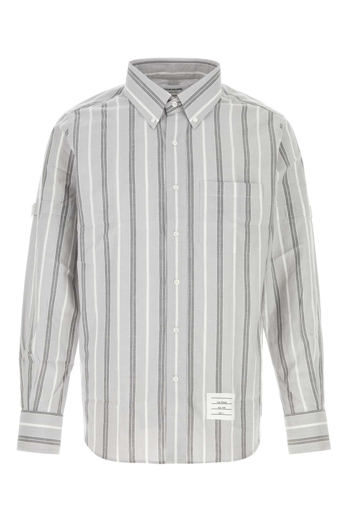 Thom Browne Men Embroidered Cotton Shirt THOM BROWNE