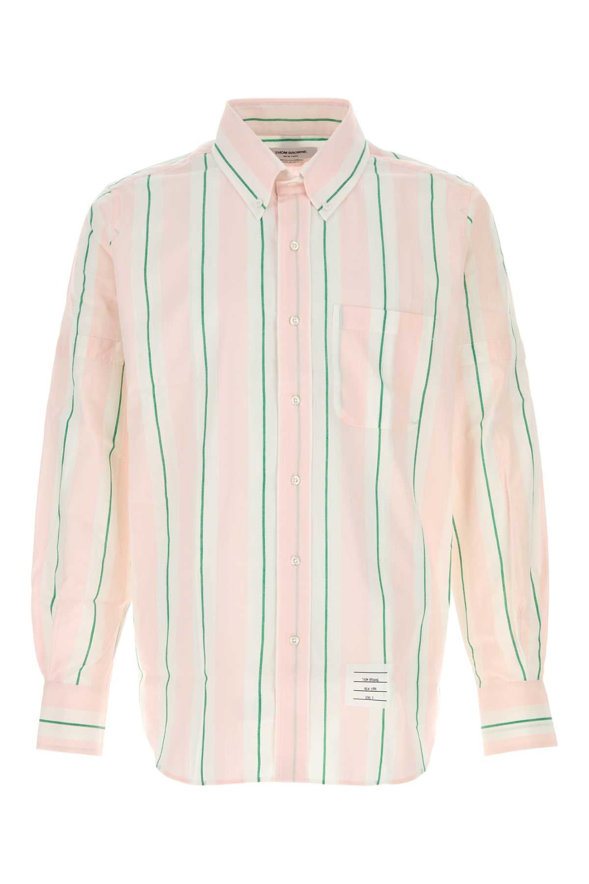 Thom Browne Men Embroidered Cotton Shirt THOM BROWNE