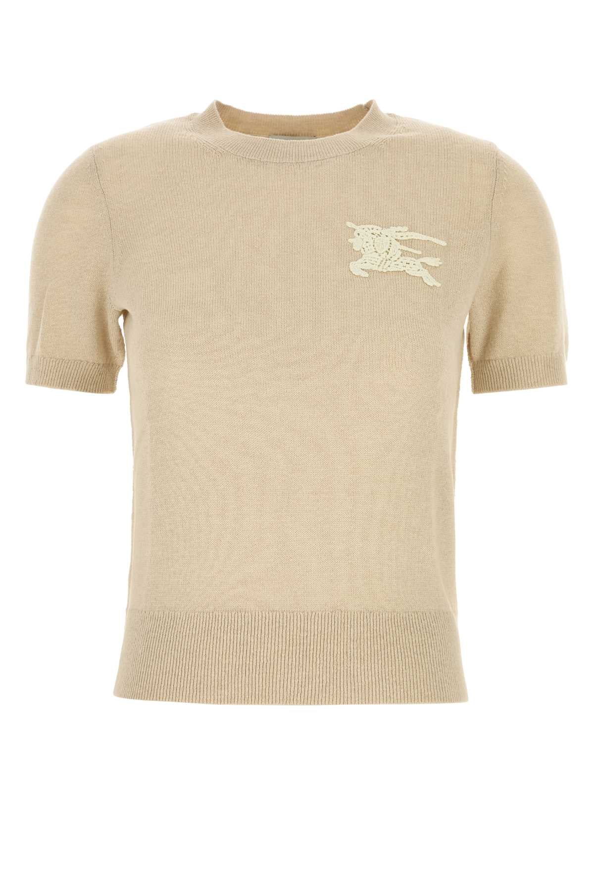 Burberry Women Sand Wool Blend Sweater BURBERRY