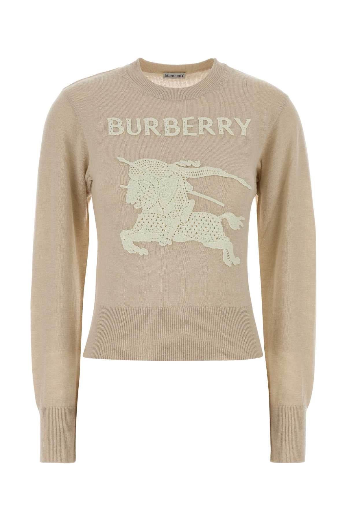 Burberry Women Sand Wool Blend Sweater BURBERRY