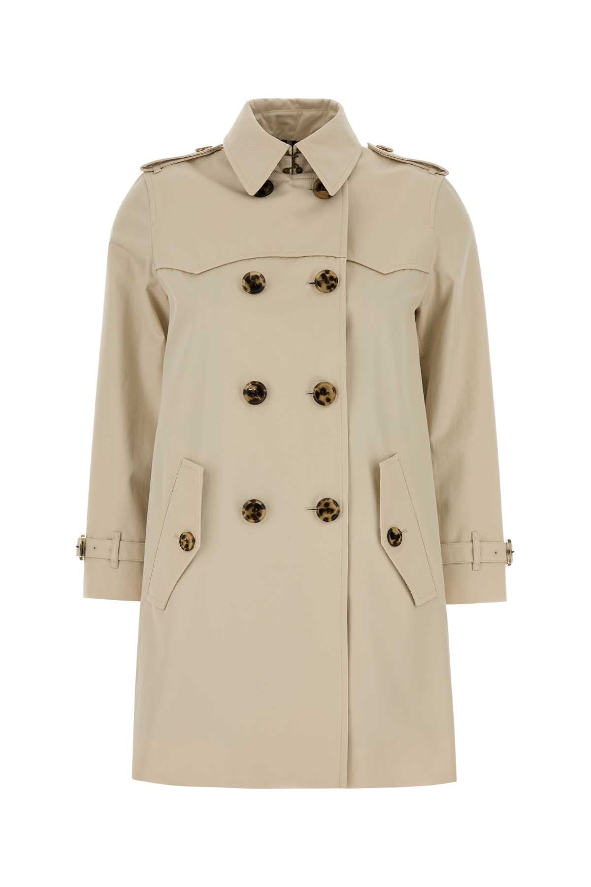 Burberry Women Sand Gabardine Trench Coat BURBERRY