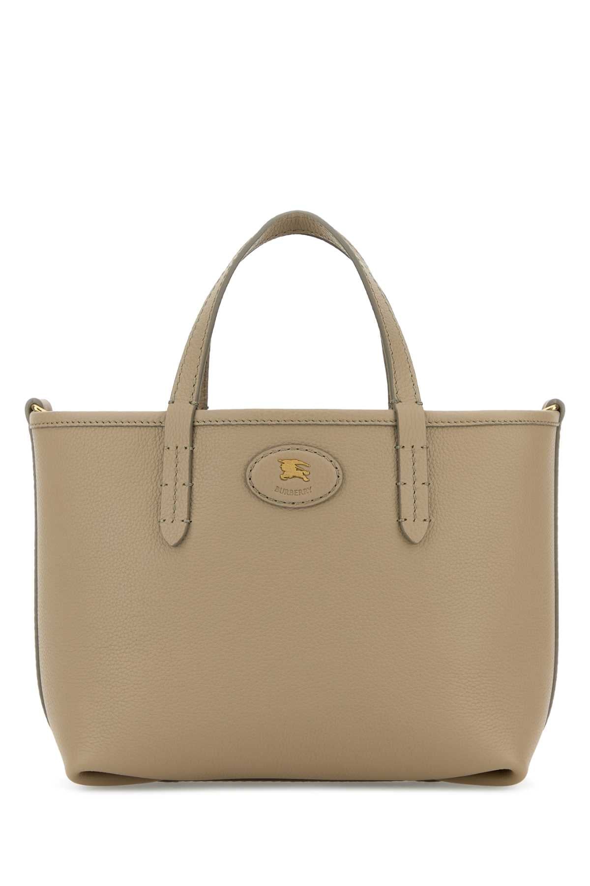Burberry Women Dove Grey Leather Mini Bloomsbury Reversible Handbag BURBERRY