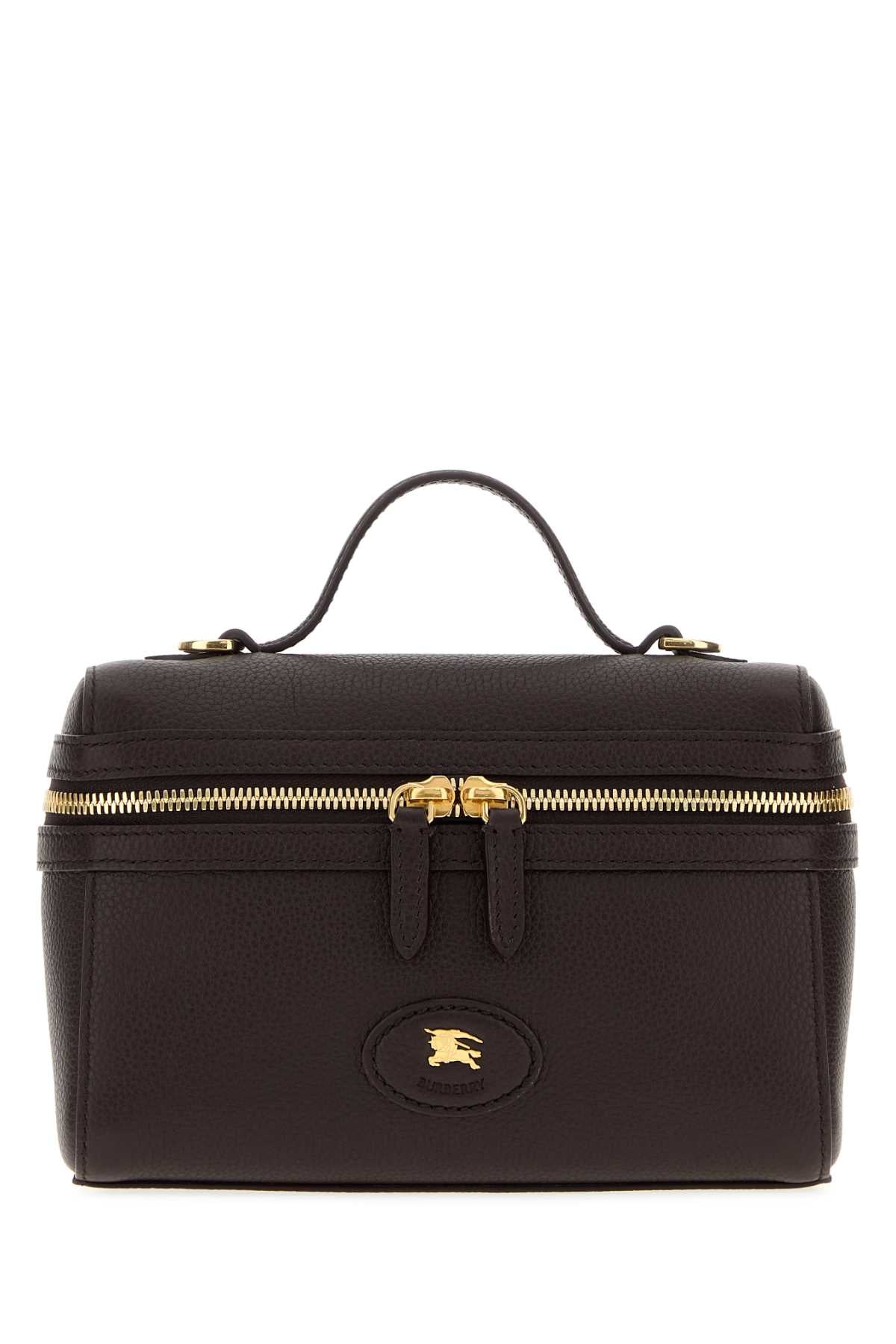 Burberry Women Dark Brown Leather Bloomsbury Handbag BURBERRY