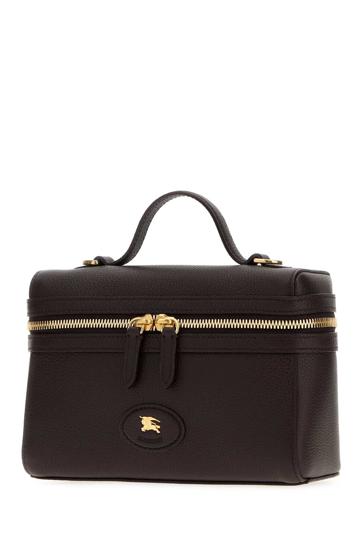 Burberry Women Dark Brown Leather Bloomsbury Handbag BURBERRY
