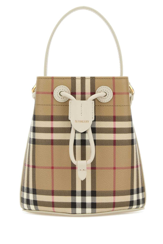 Burberry Women Printed Canvas Bucket Bag