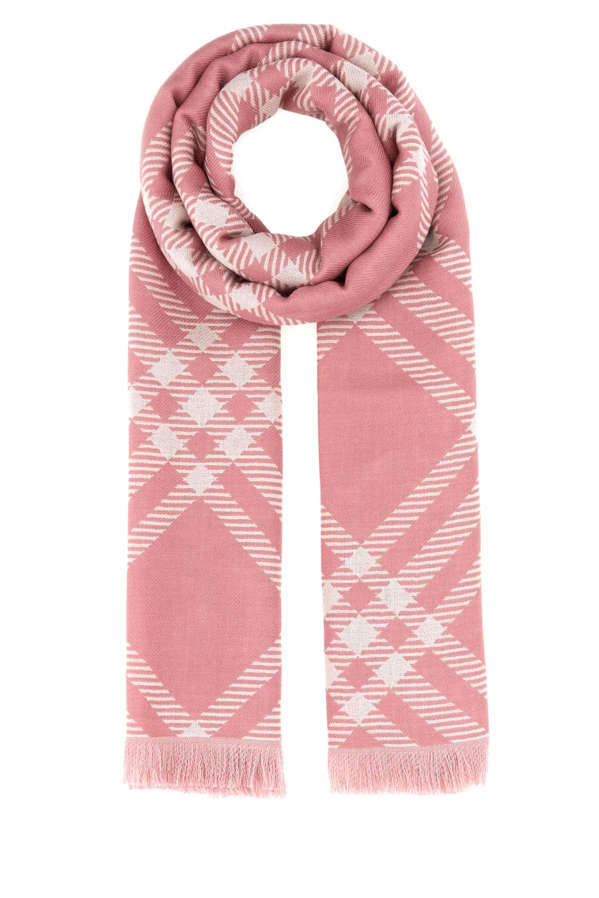 Burberry Women Embroidered Wool Blend Scarf BURBERRY