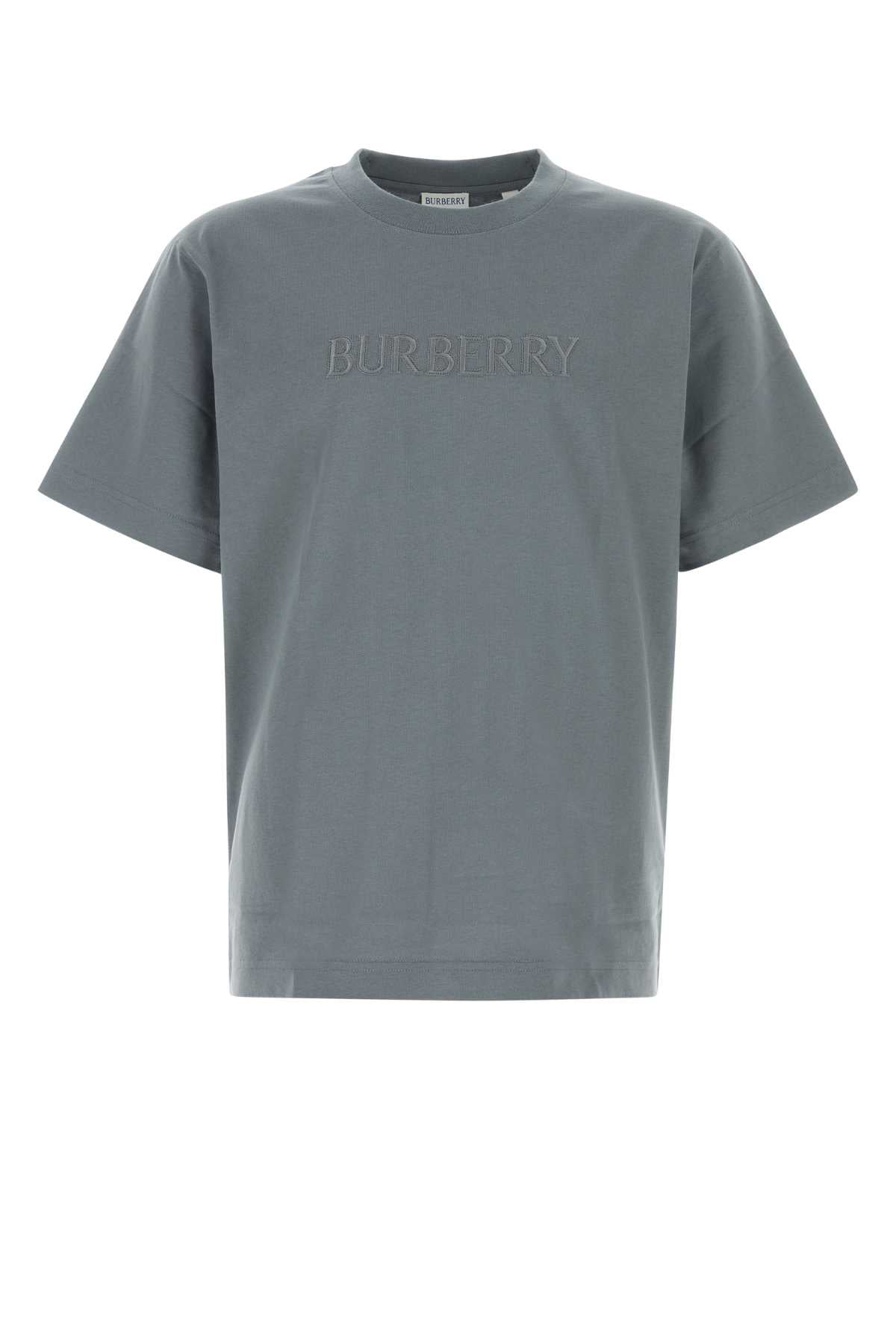 Burberry Men Dark Grey Cotton T-Shirt BURBERRY