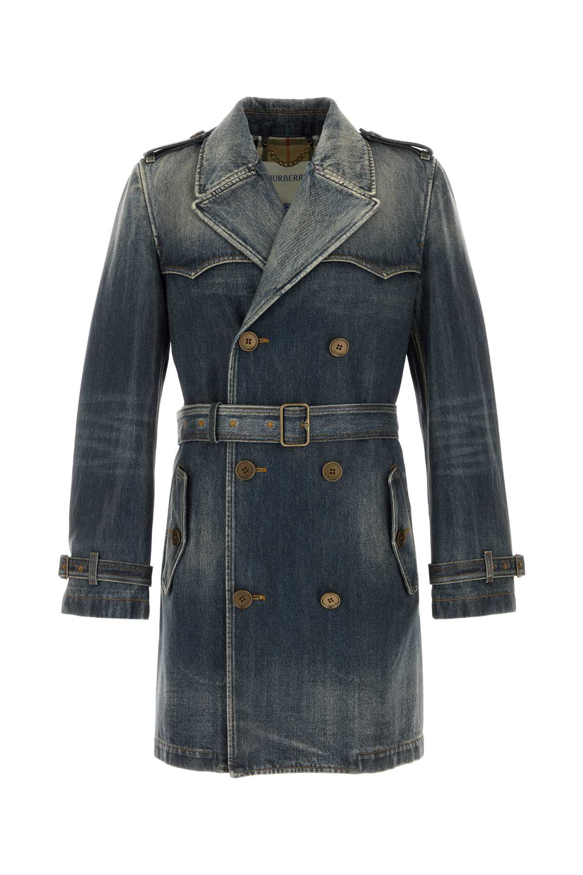 Burberry Men Denim Trench Coat BURBERRY