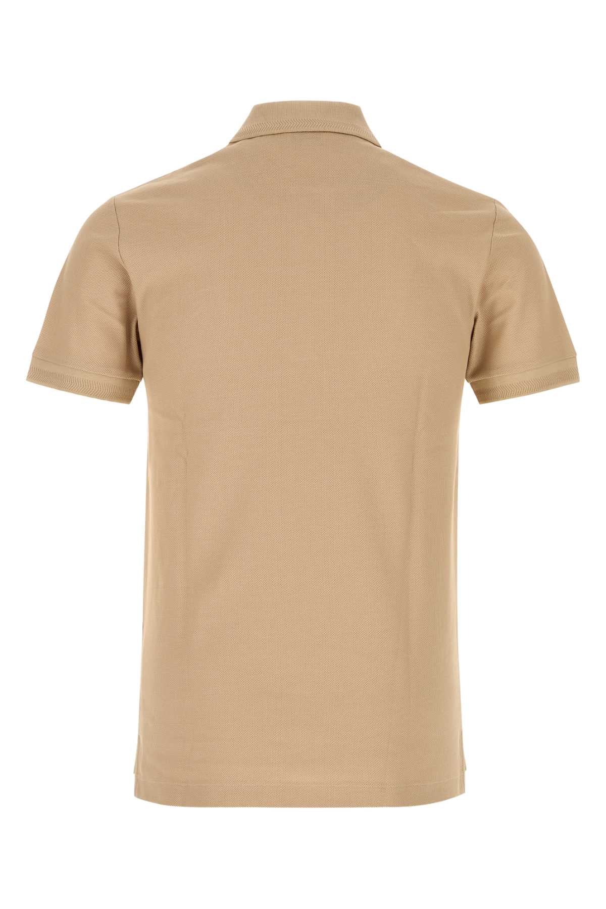Burberry Men Beige Piquet Polo Shirt BURBERRY