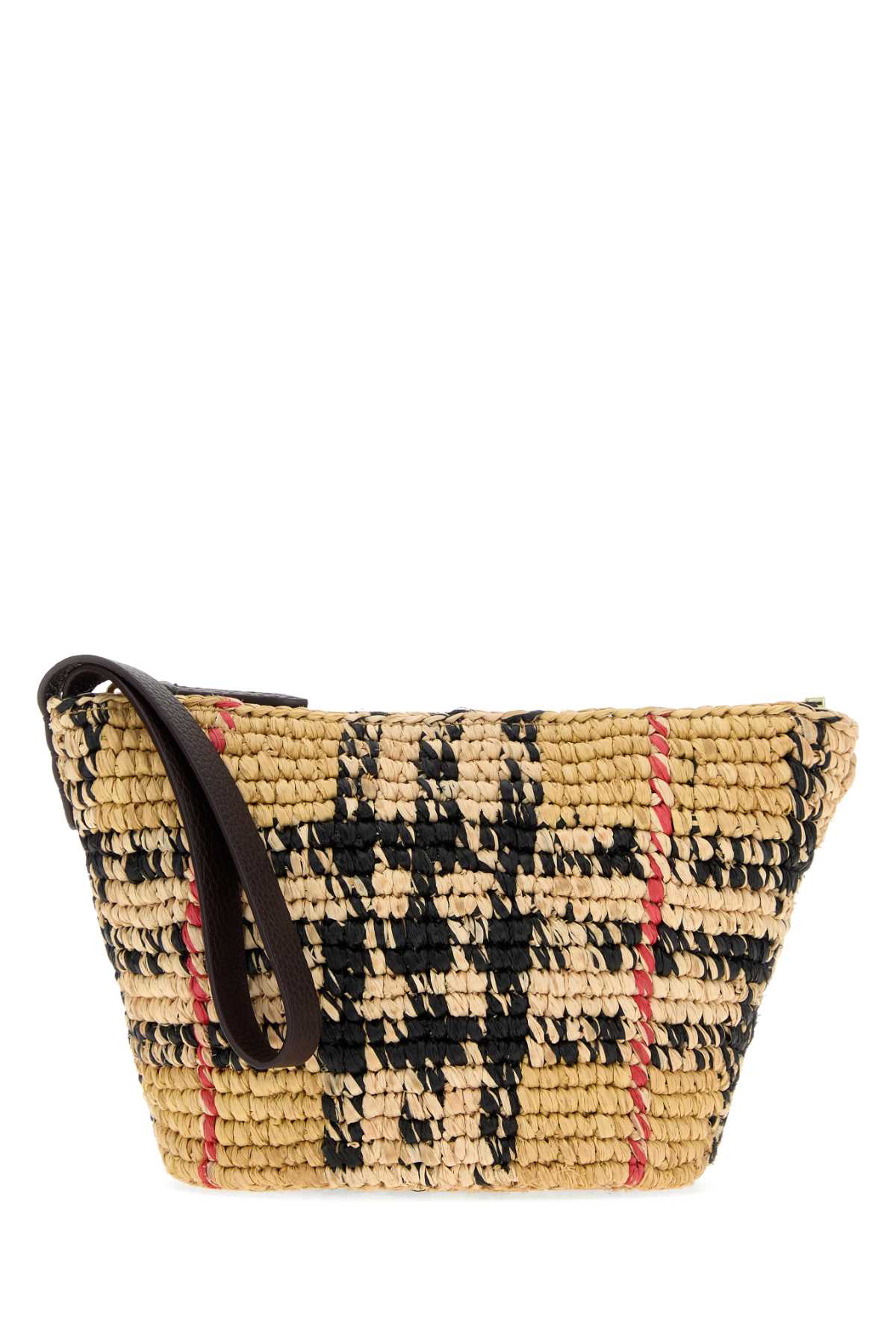 Burberry Women Embroidered Raffia Beauty Case BURBERRY