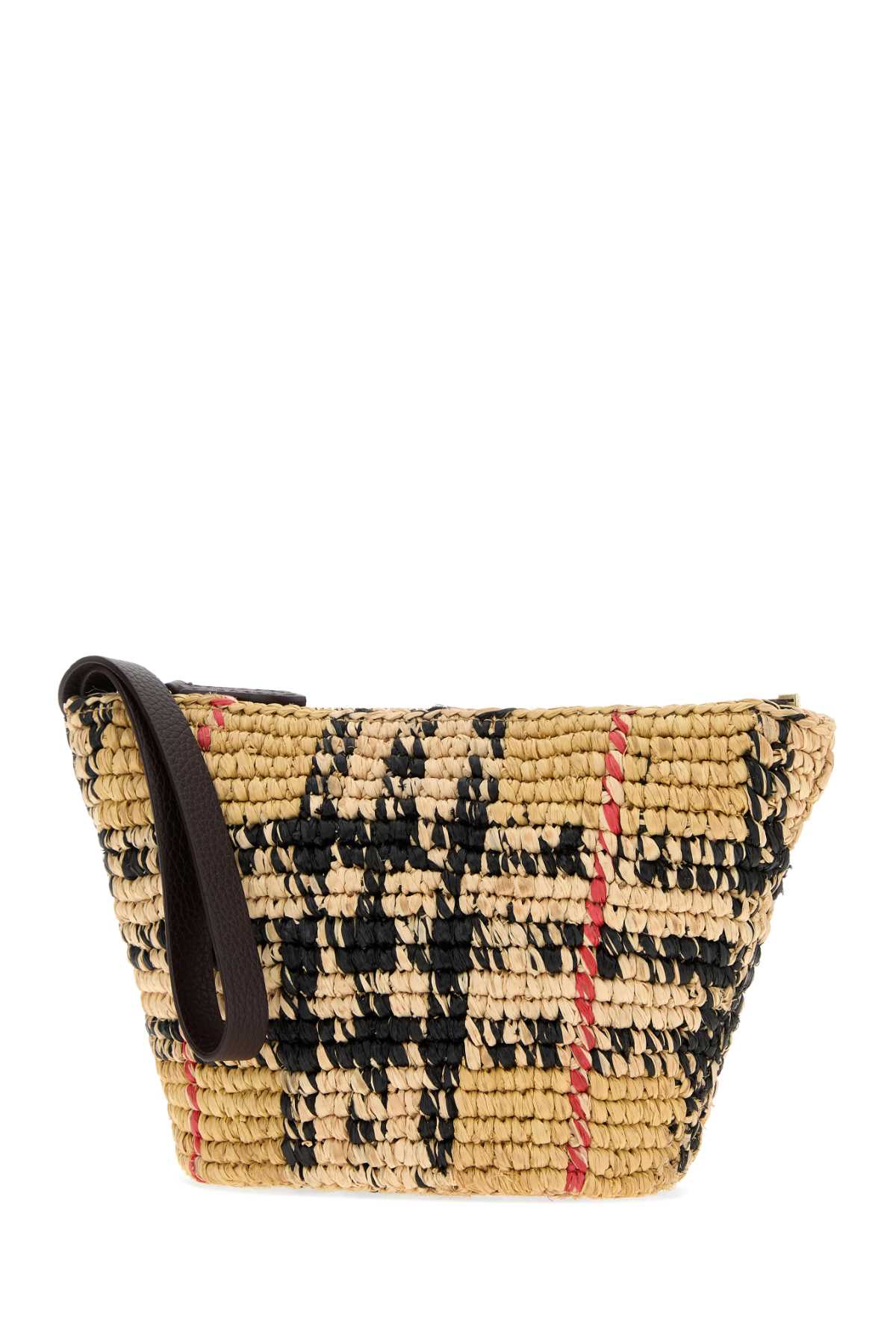 Burberry Women Embroidered Raffia Beauty Case BURBERRY