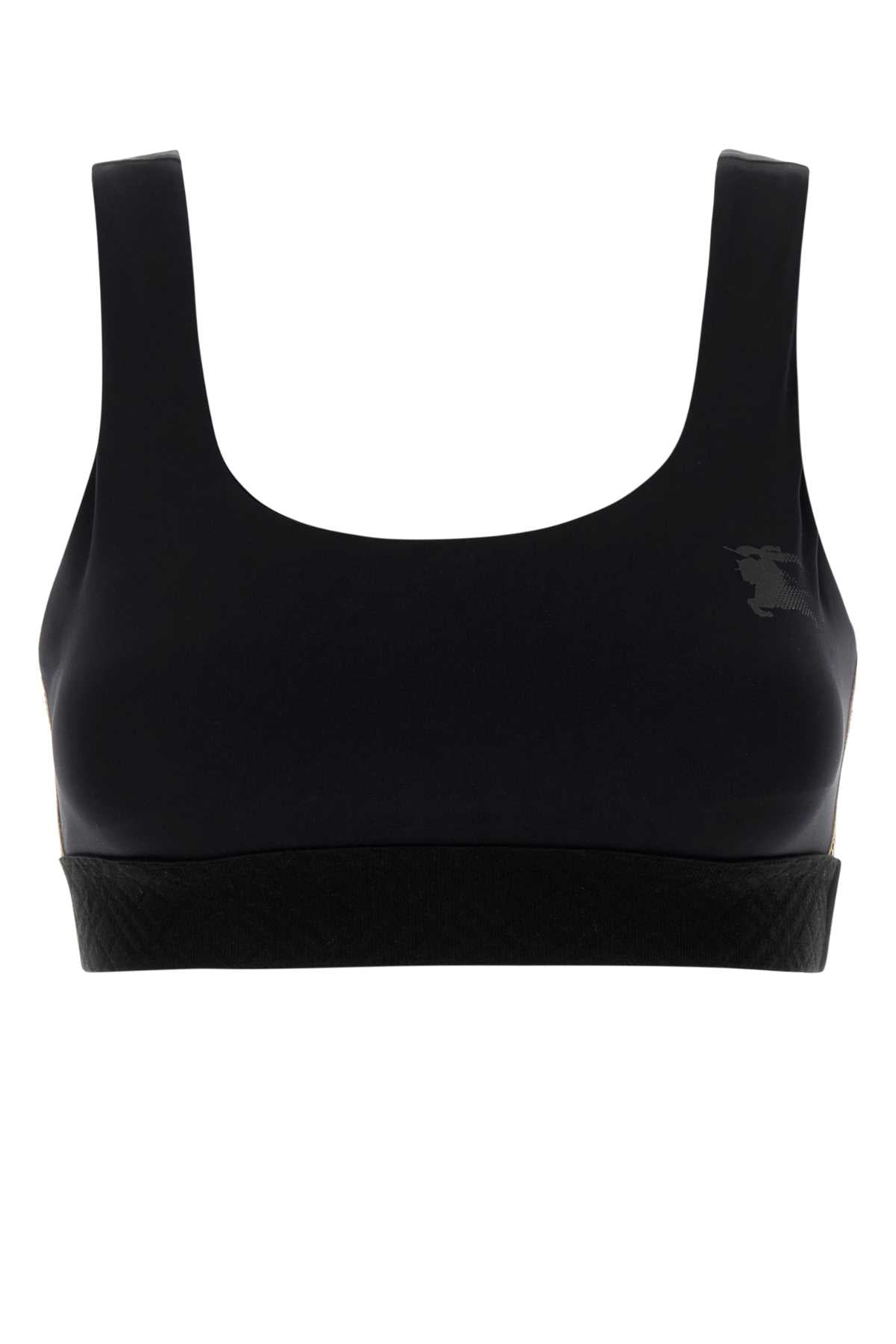 Burberry Women Black Stretch Nylon Crop-Top BURBERRY
