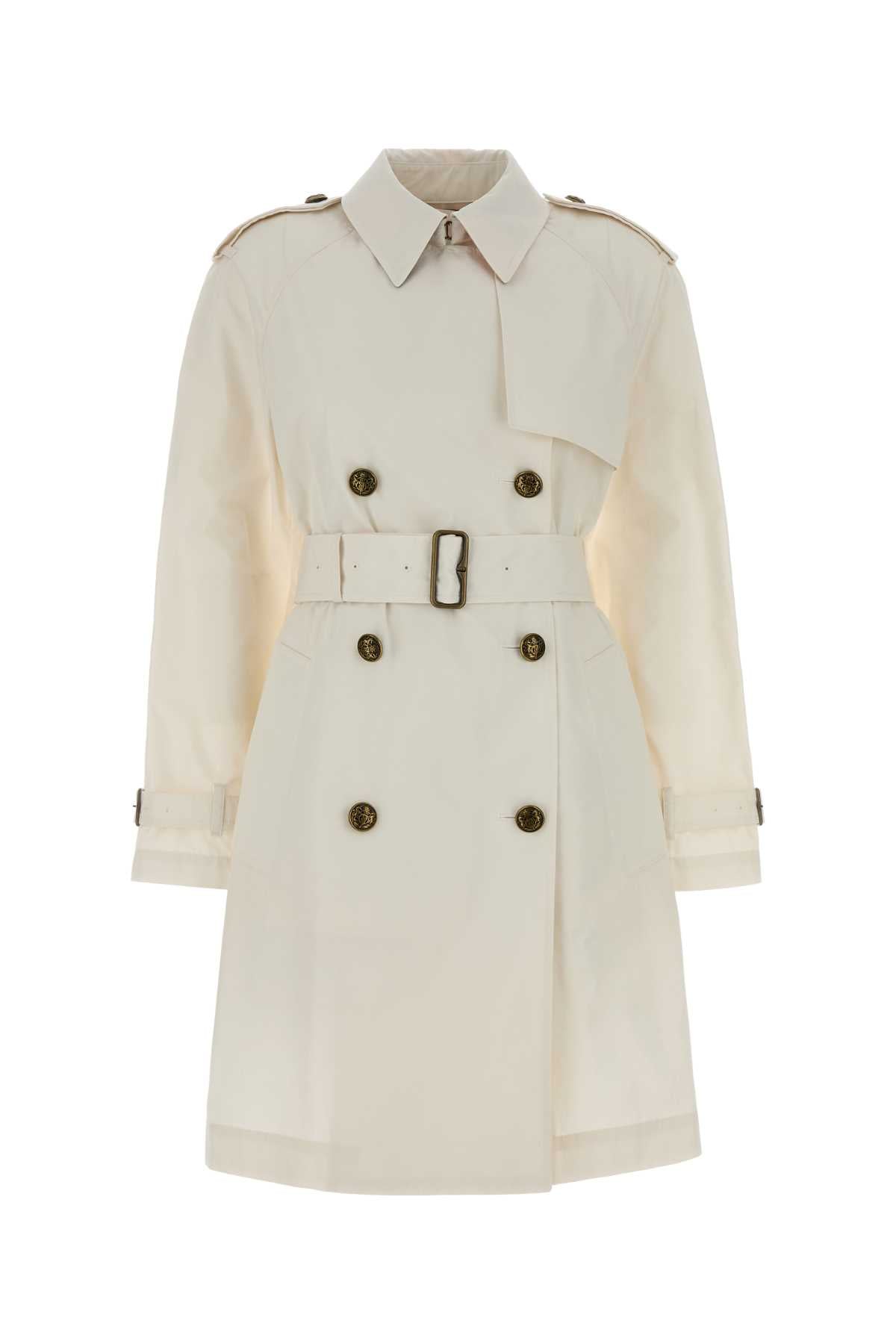 Burberry Women Ivory Cotton Belgravia Trench Coat BURBERRY
