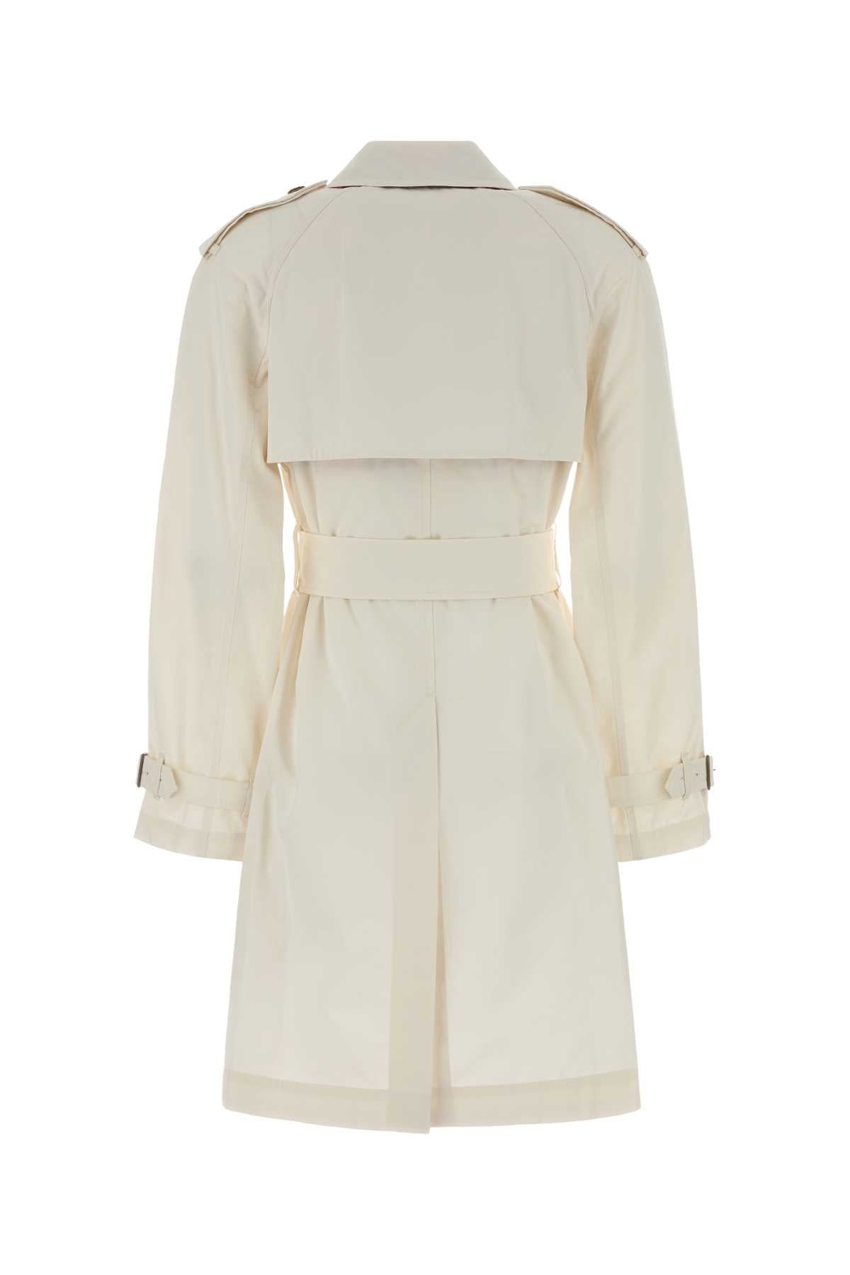 Burberry Women Ivory Cotton Belgravia Trench Coat BURBERRY