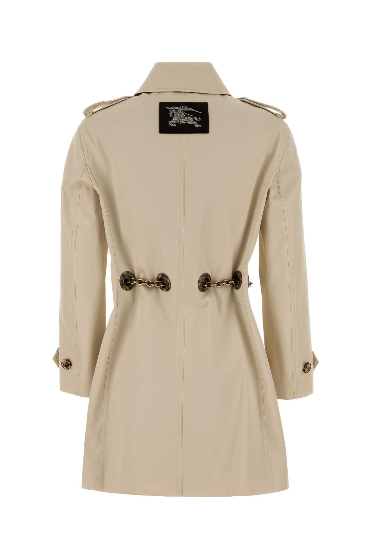 Burberry Women Sand Gabardine Stonehaven Trench Coat BURBERRY