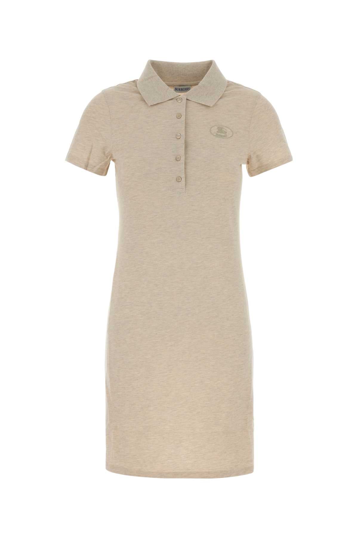 Burberry Women Melange Sand Piquet Polo Dress BURBERRY