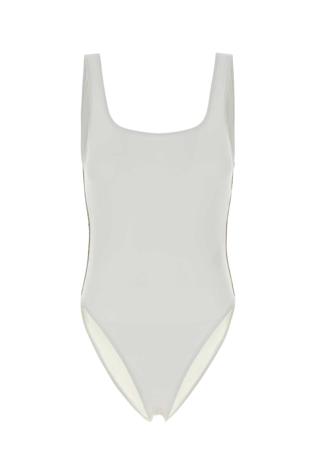 Burberry Women White Stretch Nylon Swimsuit BURBERRY