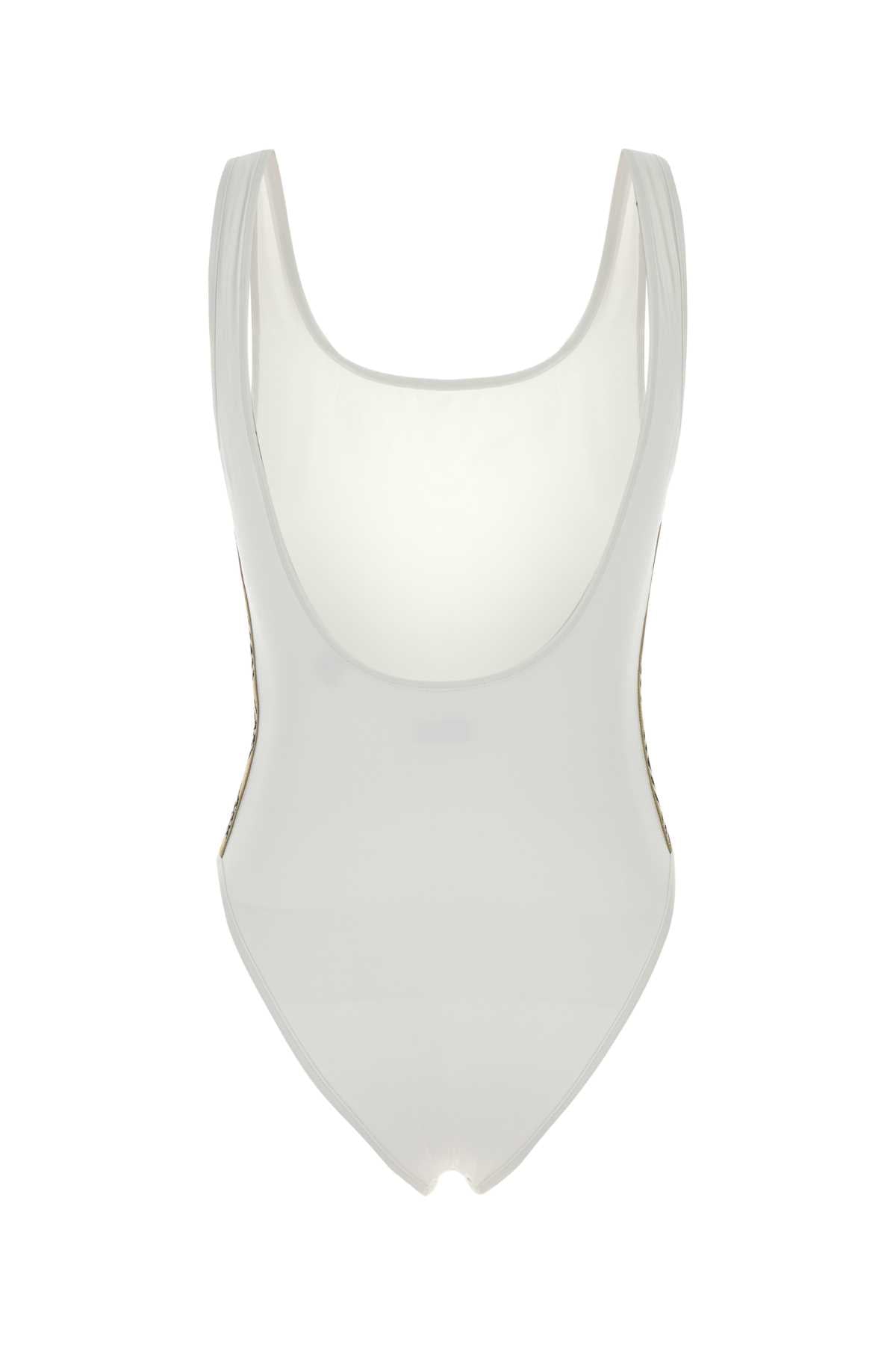 Burberry Women White Stretch Nylon Swimsuit BURBERRY
