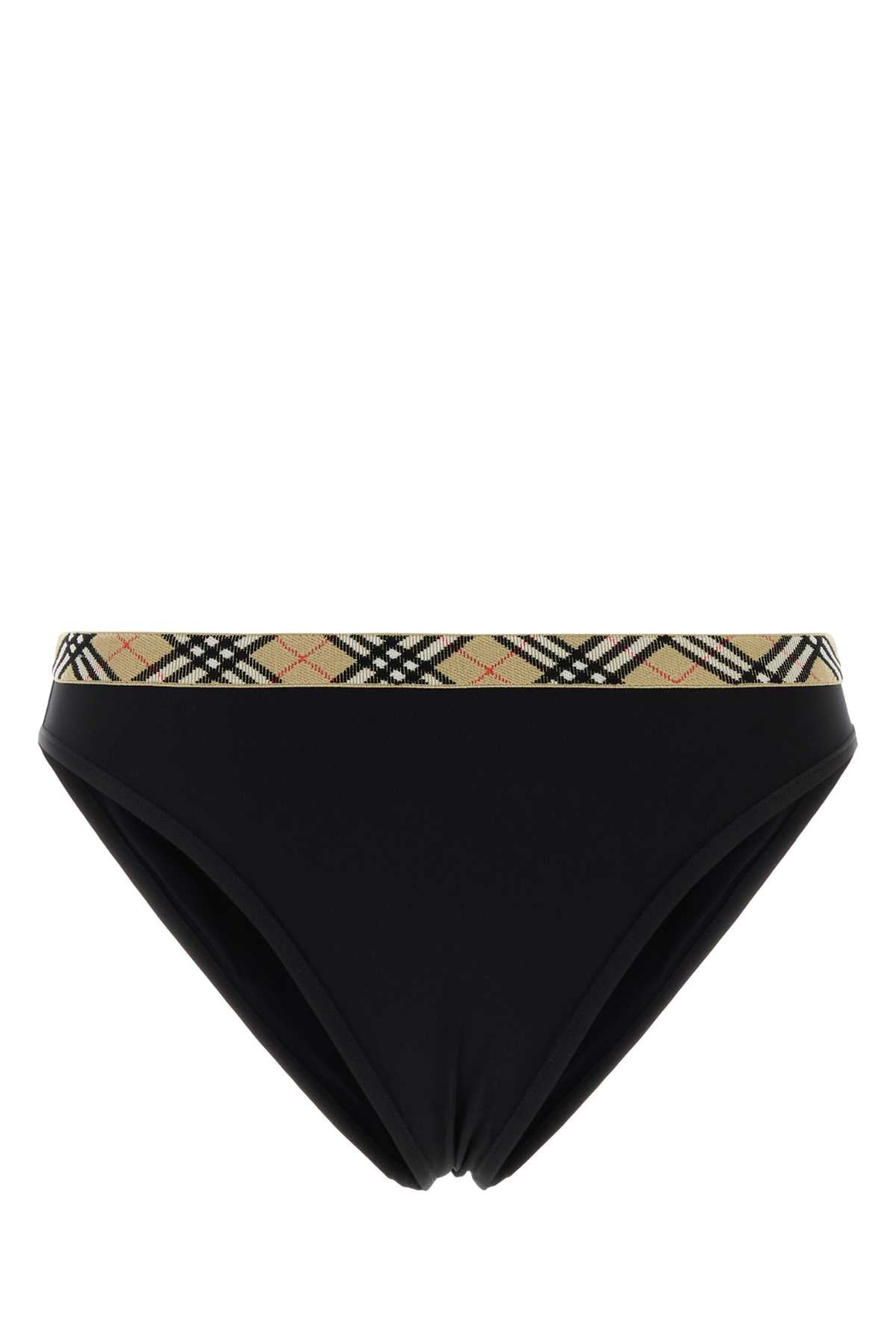 Burberry Women Black Stretch Nylon Bikini Bottom BURBERRY