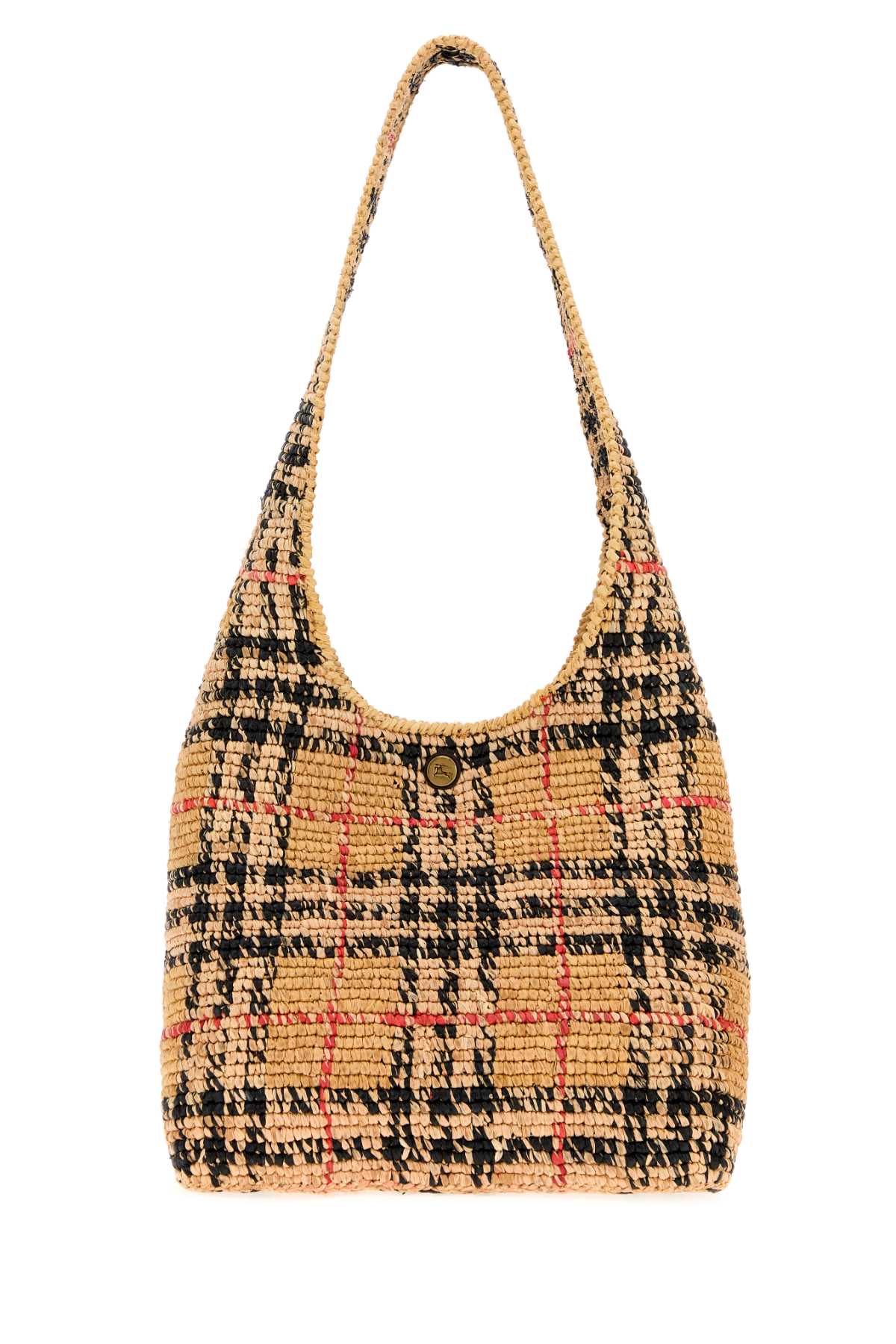 Burberry Women Embroidered Raffia Margate Shoulder Bag BURBERRY