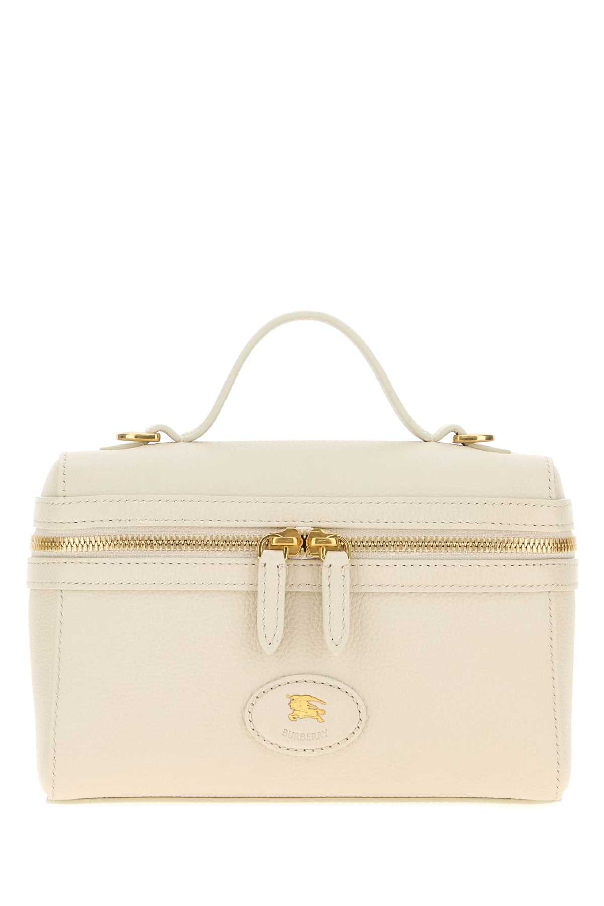Burberry Women Ivory Leather Bloomsbury Handbag BURBERRY