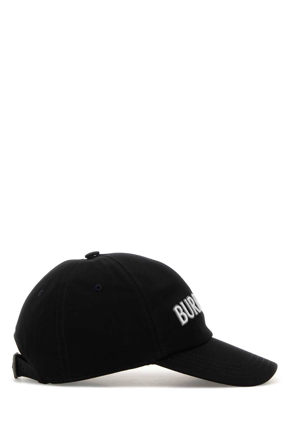 Burberry Women Black Gabardine Baseball Cap BURBERRY