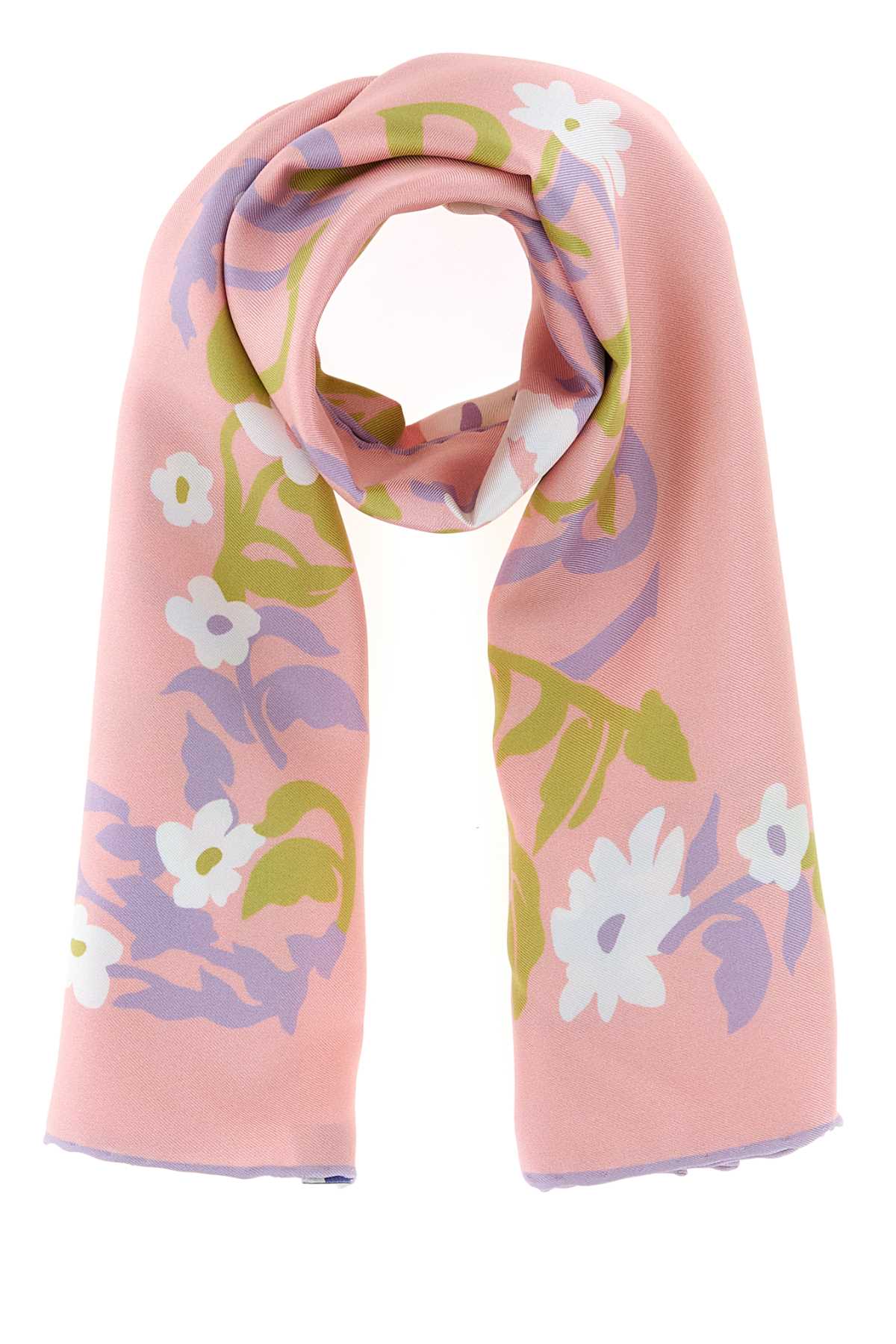 Burberry Women Pink Floral Foulard BURBERRY