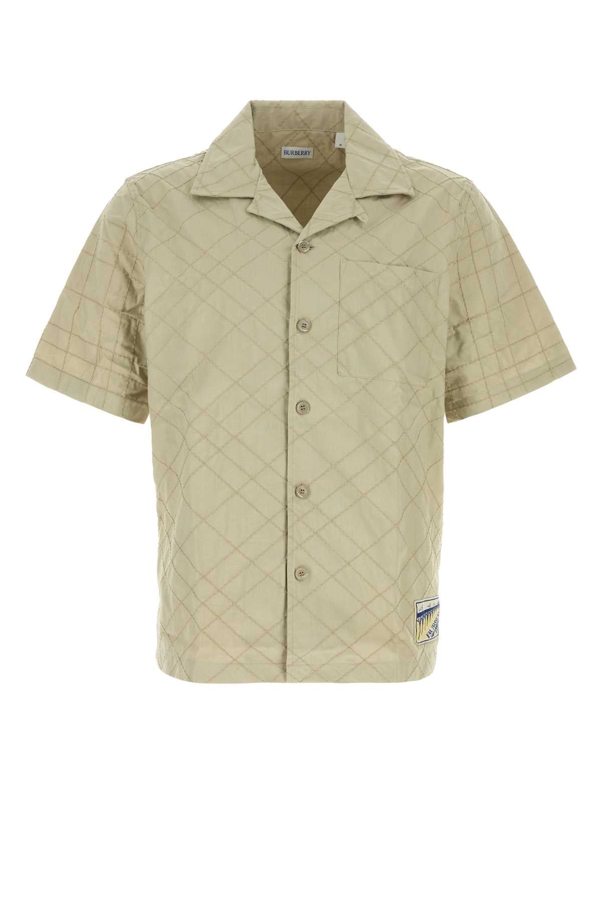 Burberry Men Khaki Cotton Shirt BURBERRY