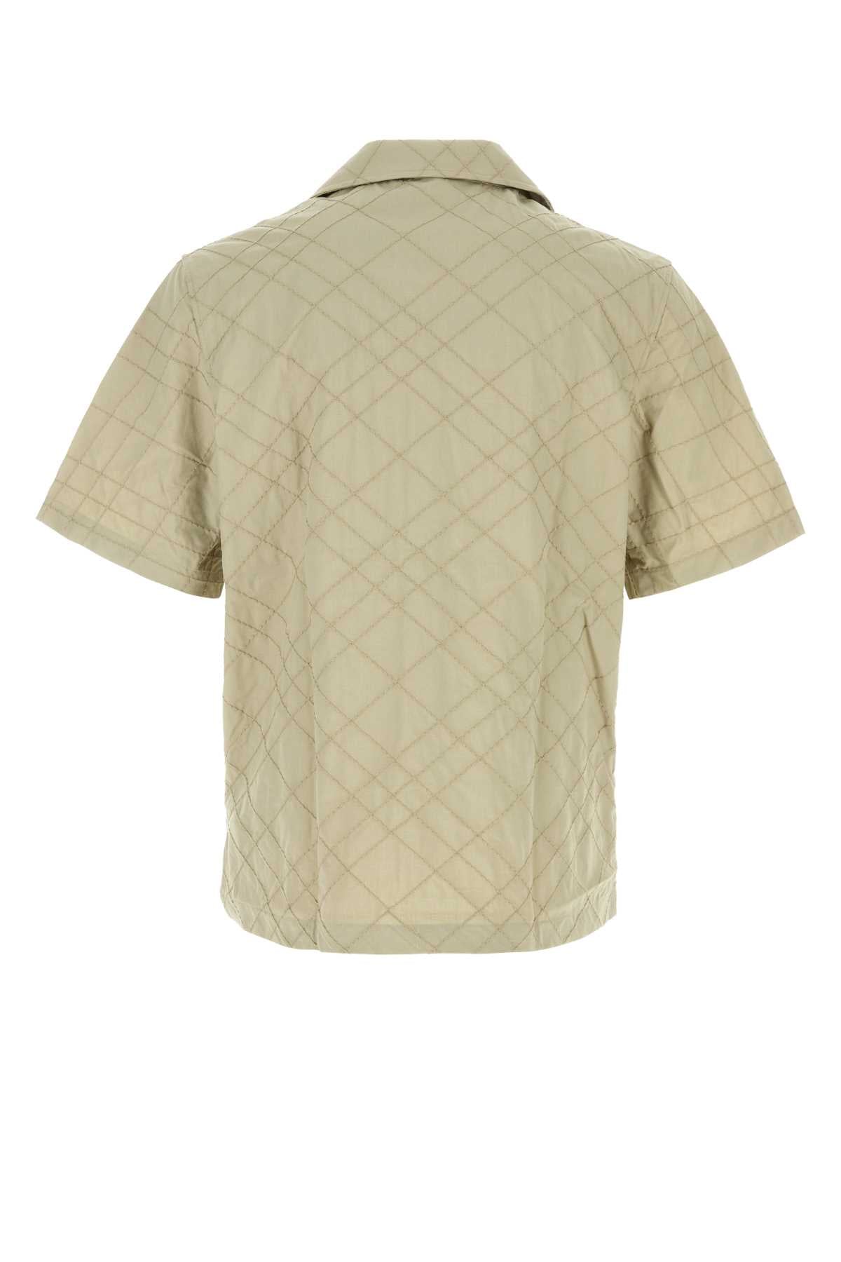 Burberry Men Khaki Cotton Shirt BURBERRY
