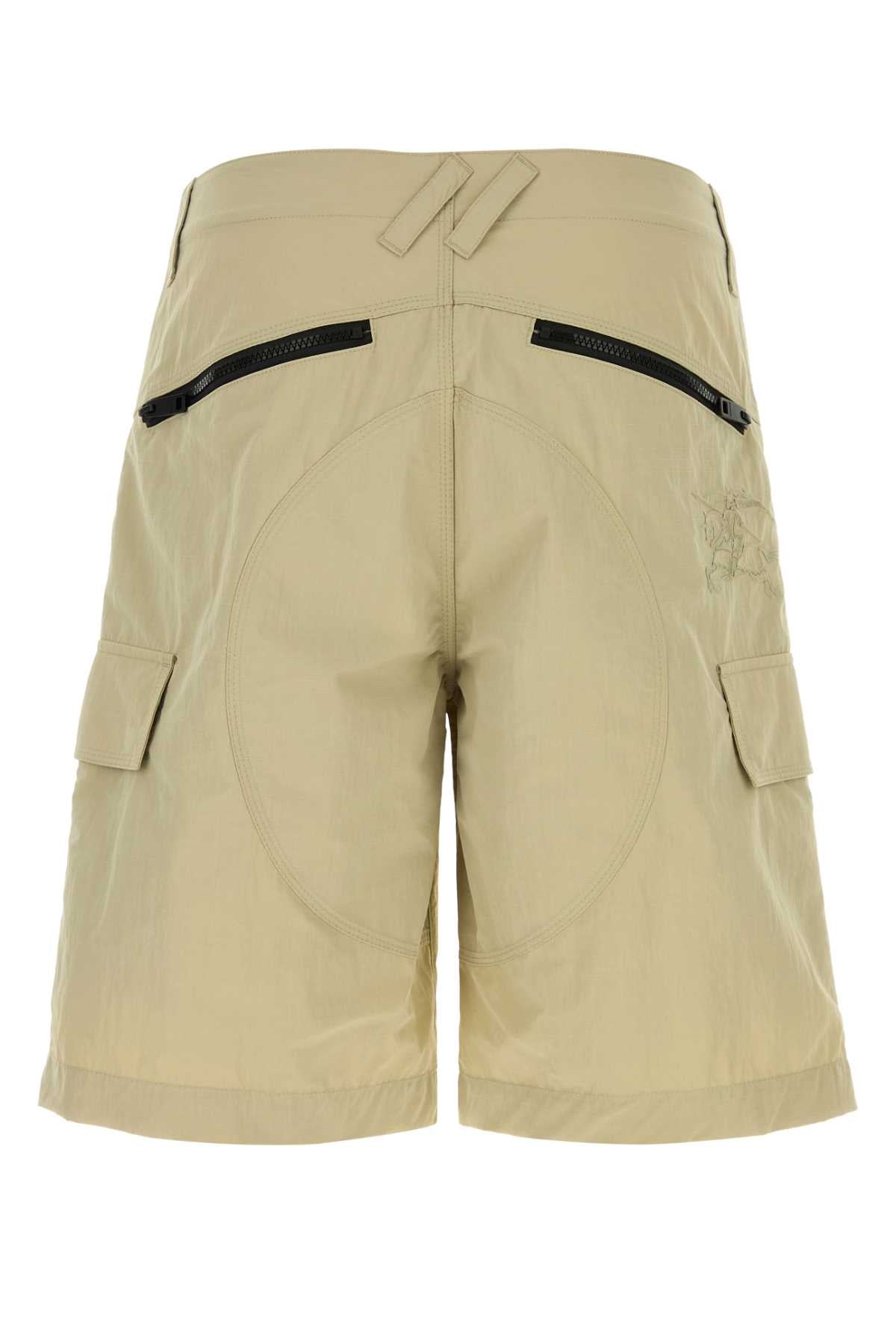 Burberry Men Beige Nylon Bermuda Shorts BURBERRY