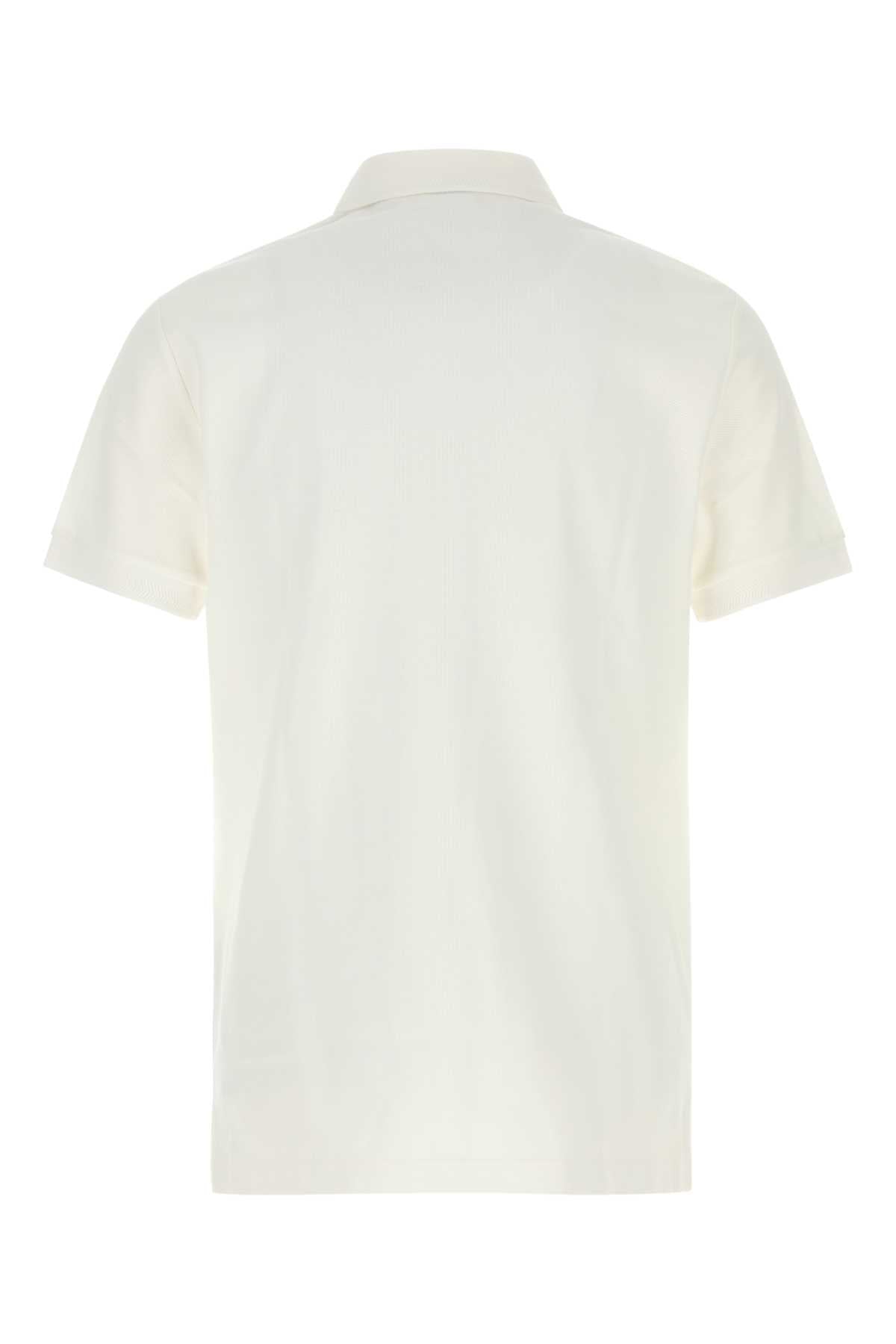 Burberry Men White Piquet Polo Shirt BURBERRY