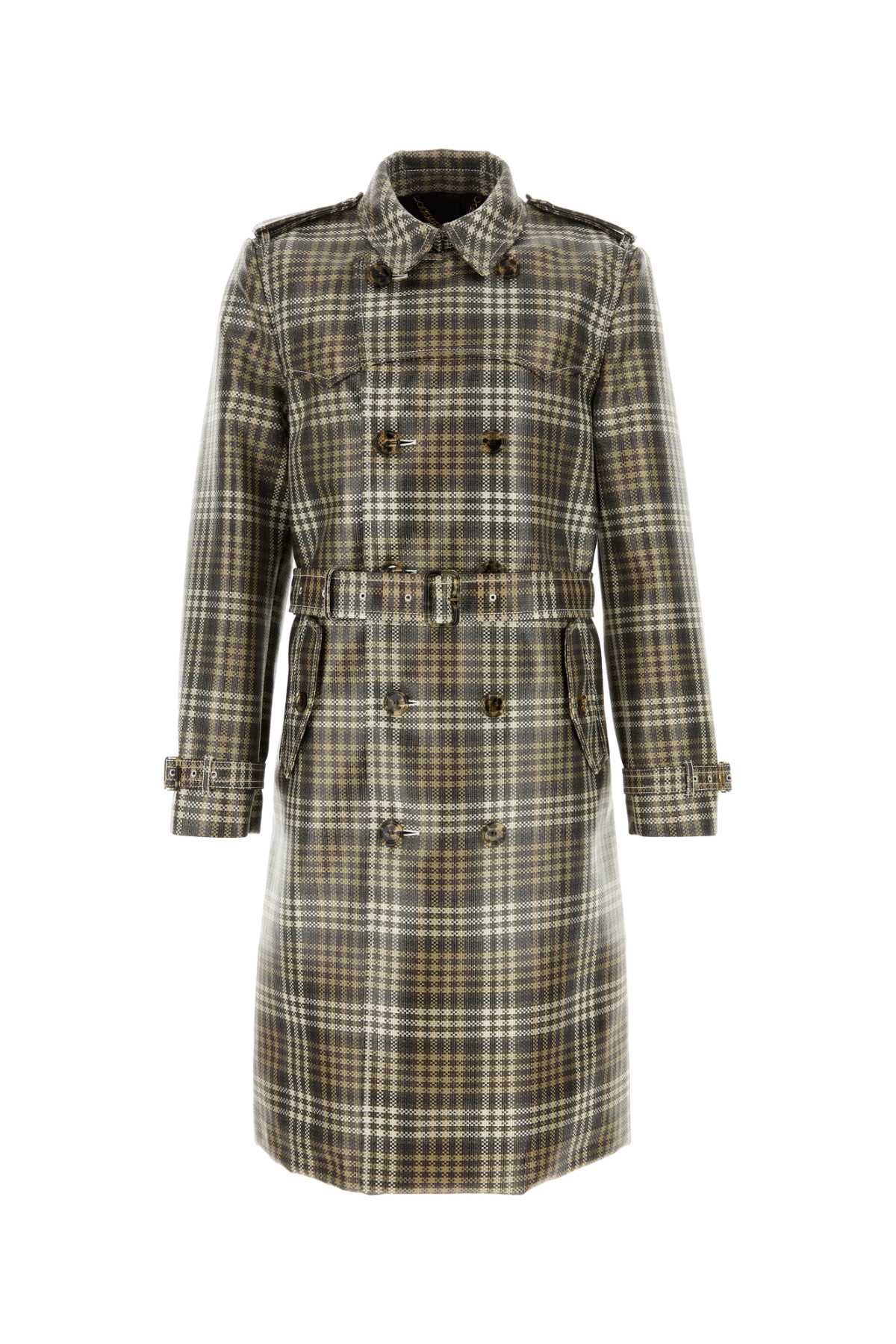 Burberry Men Embroidered Jacquard Foxfield Trench Coat BURBERRY