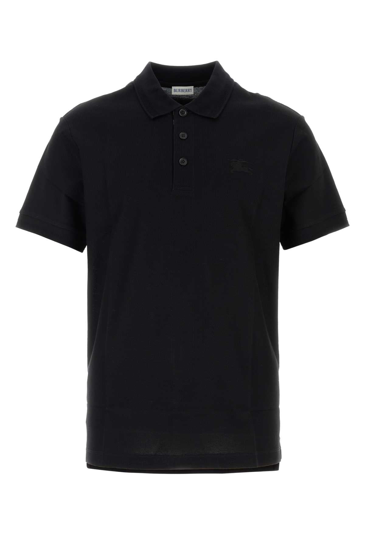 Burberry Men Black Piquet Polo Shirt BURBERRY