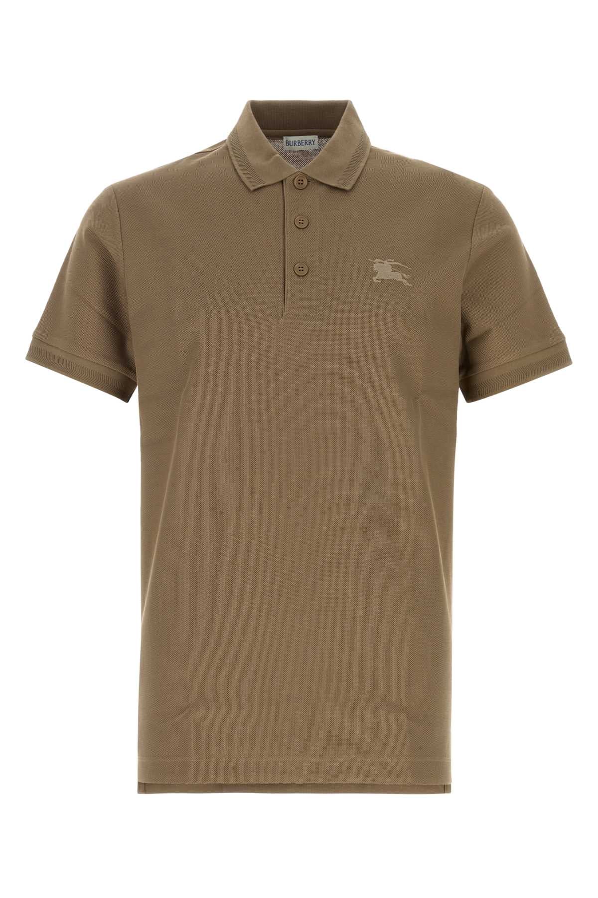 Burberry Men Mud Piquet Polo Shirt BURBERRY