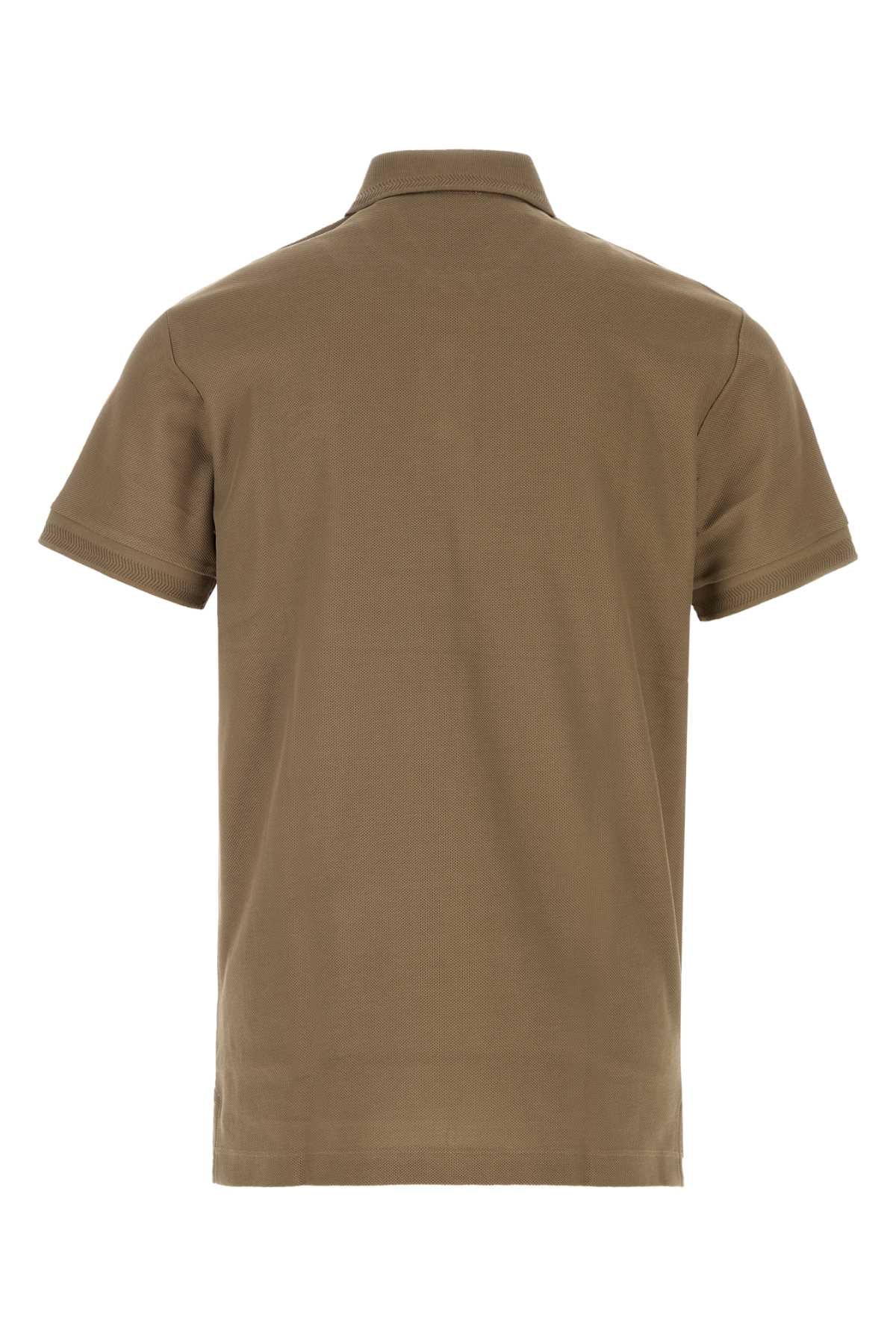 Burberry Men Mud Piquet Polo Shirt BURBERRY